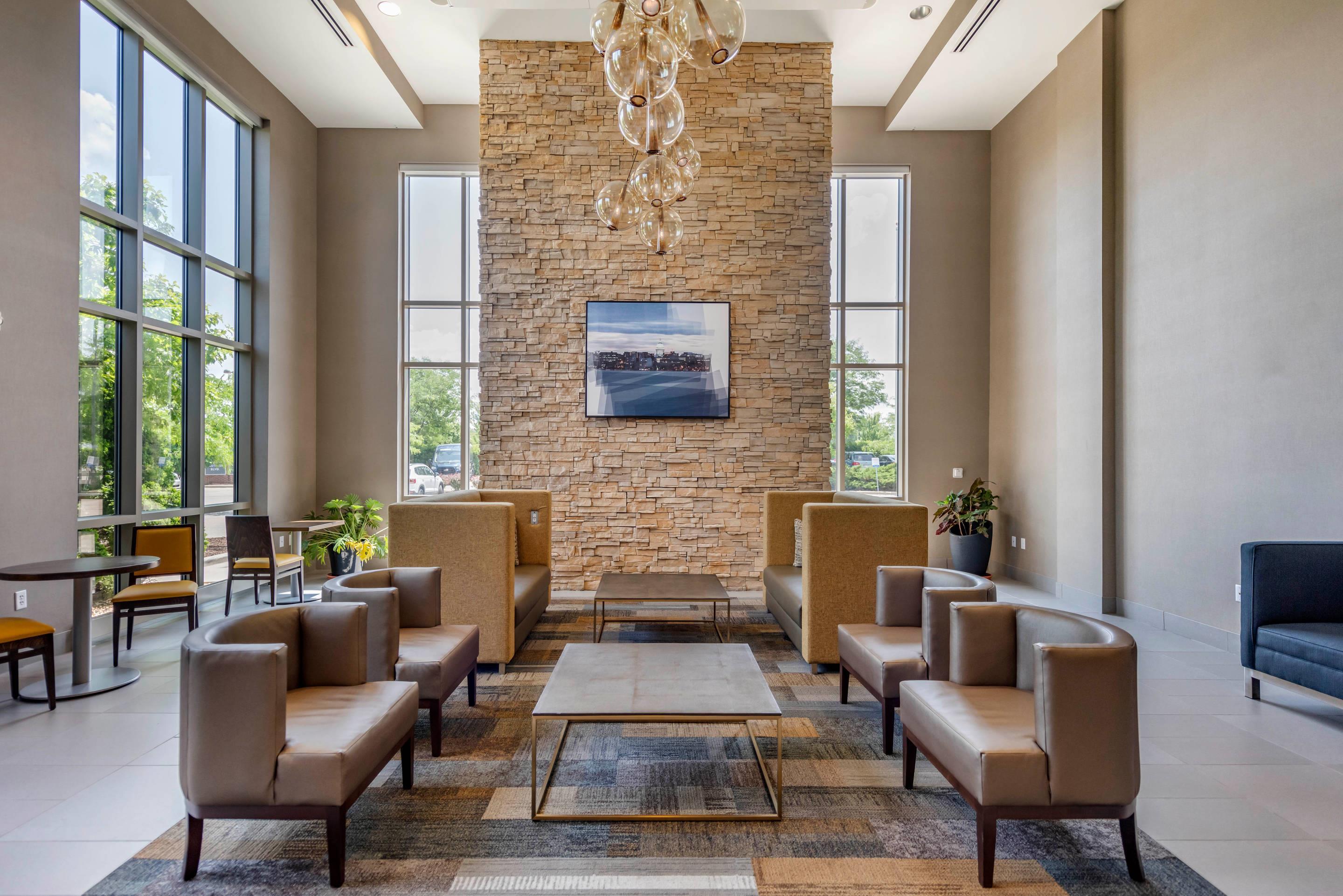 Spacious lobby with sitting area | Cambria Hotel Madison East
