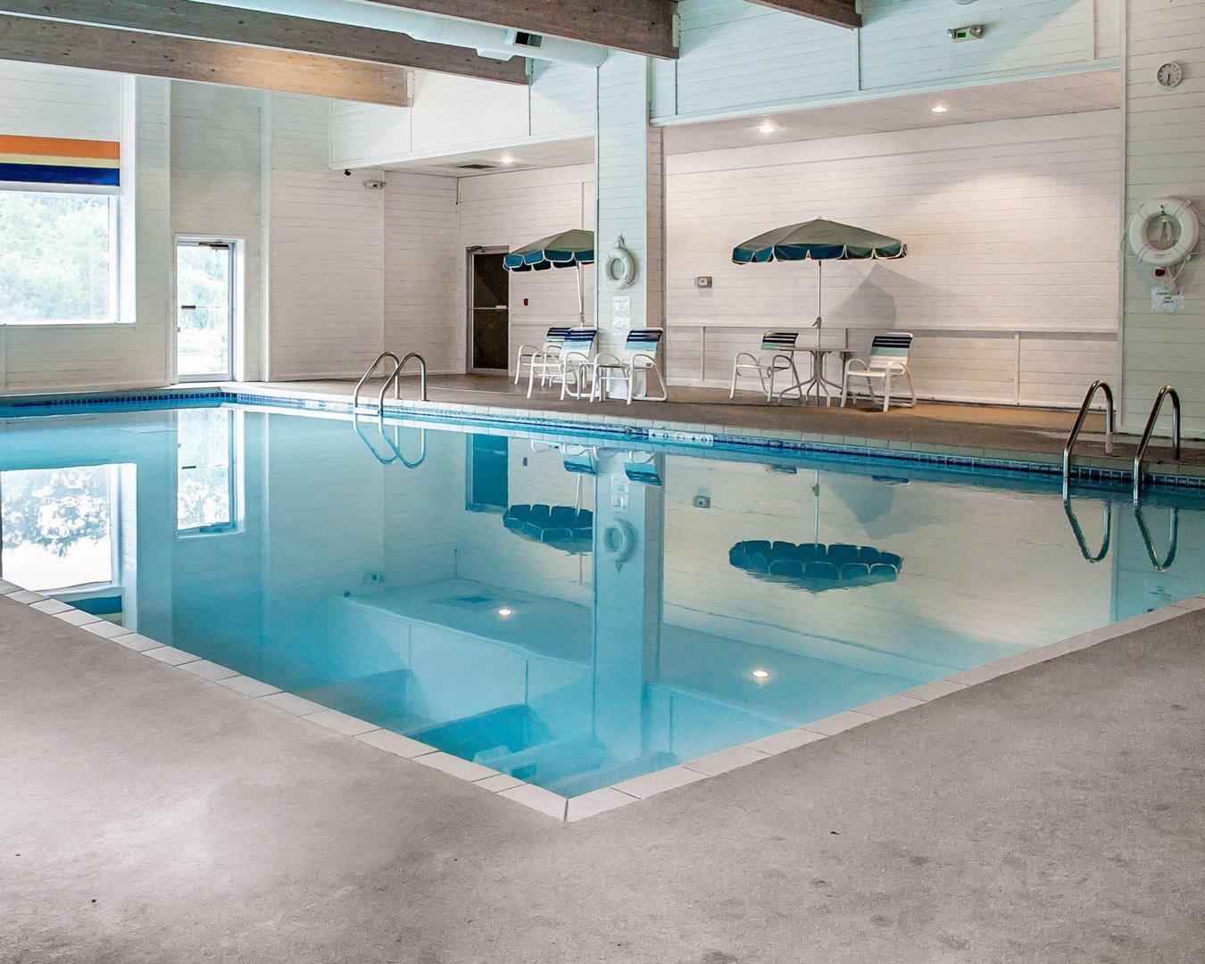 Indoor pool with hot tub