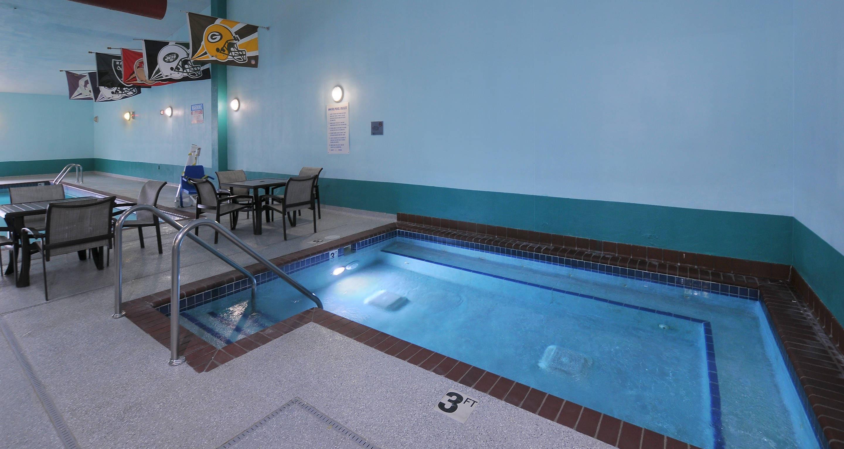 Indoor pool with hot tub
