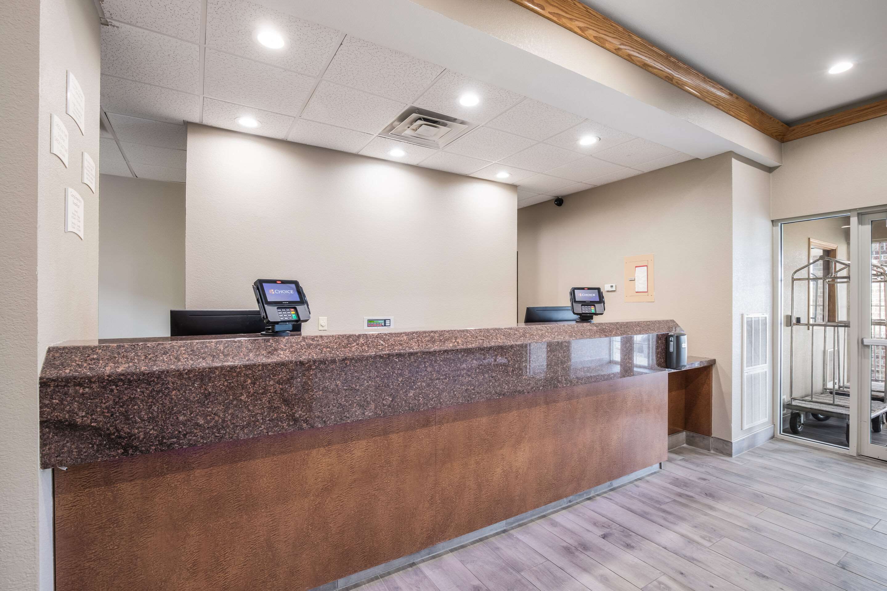 Front desk with friendly staff | Quality Inn & Suites Lodi