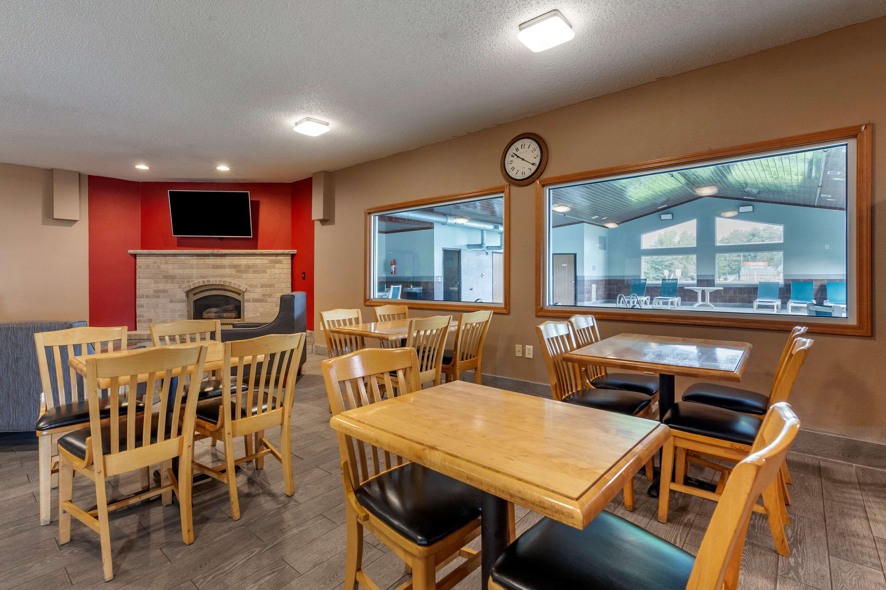 Enjoy breakfast in this seating area