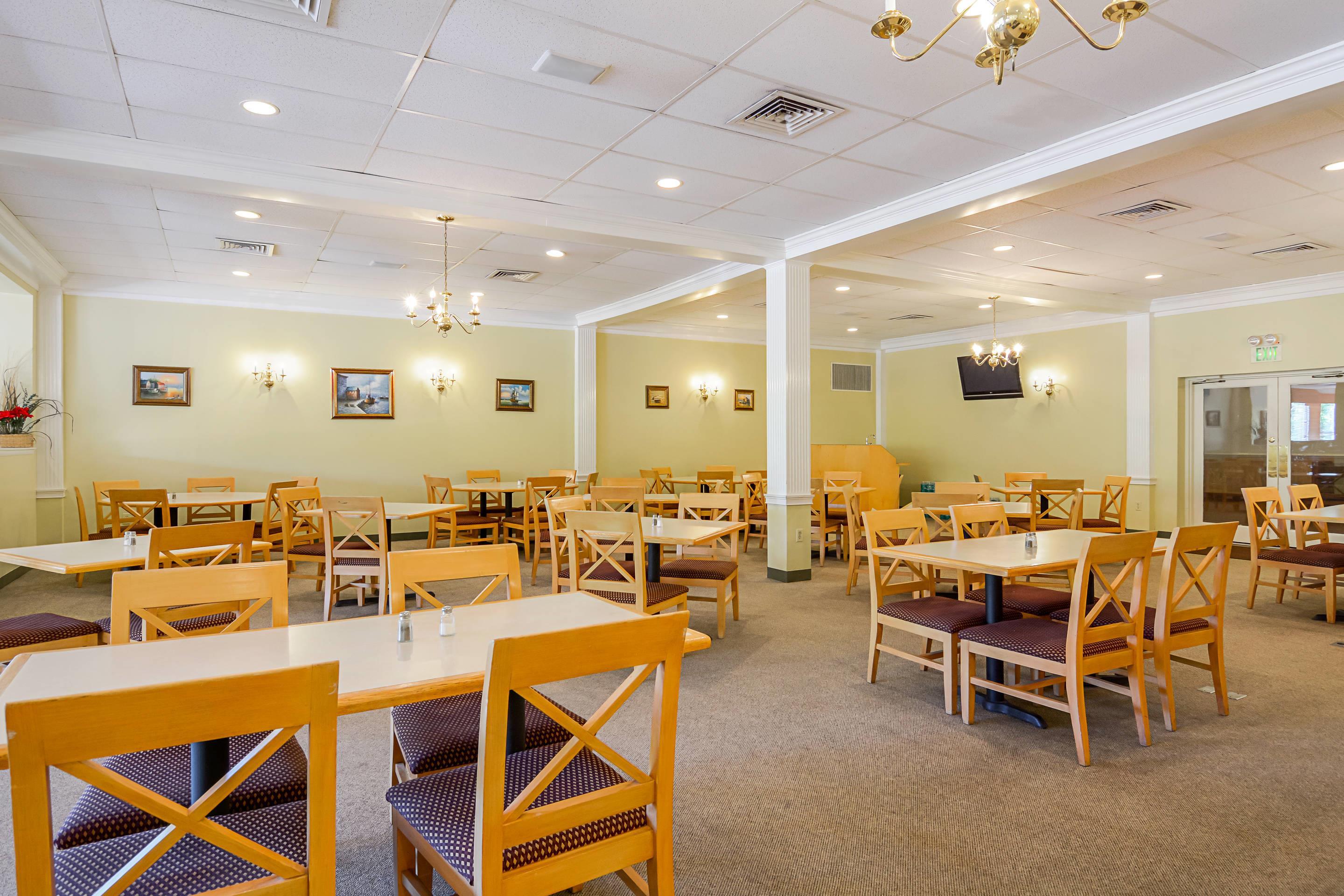 Spacious breakfast area