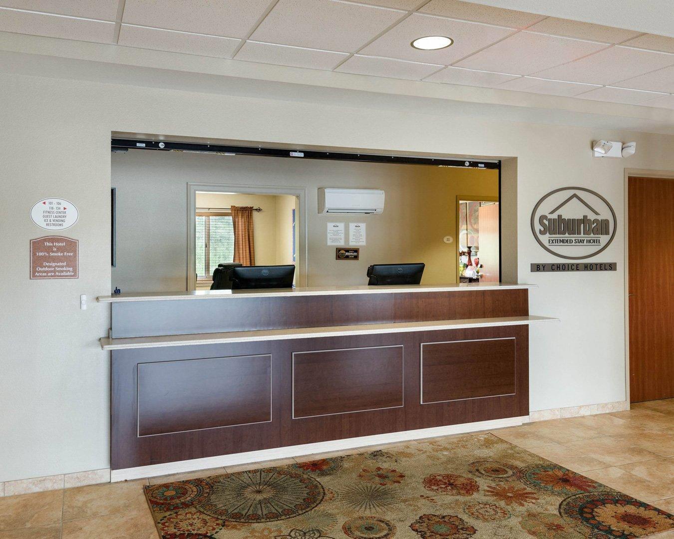 Front desk with friendly staff