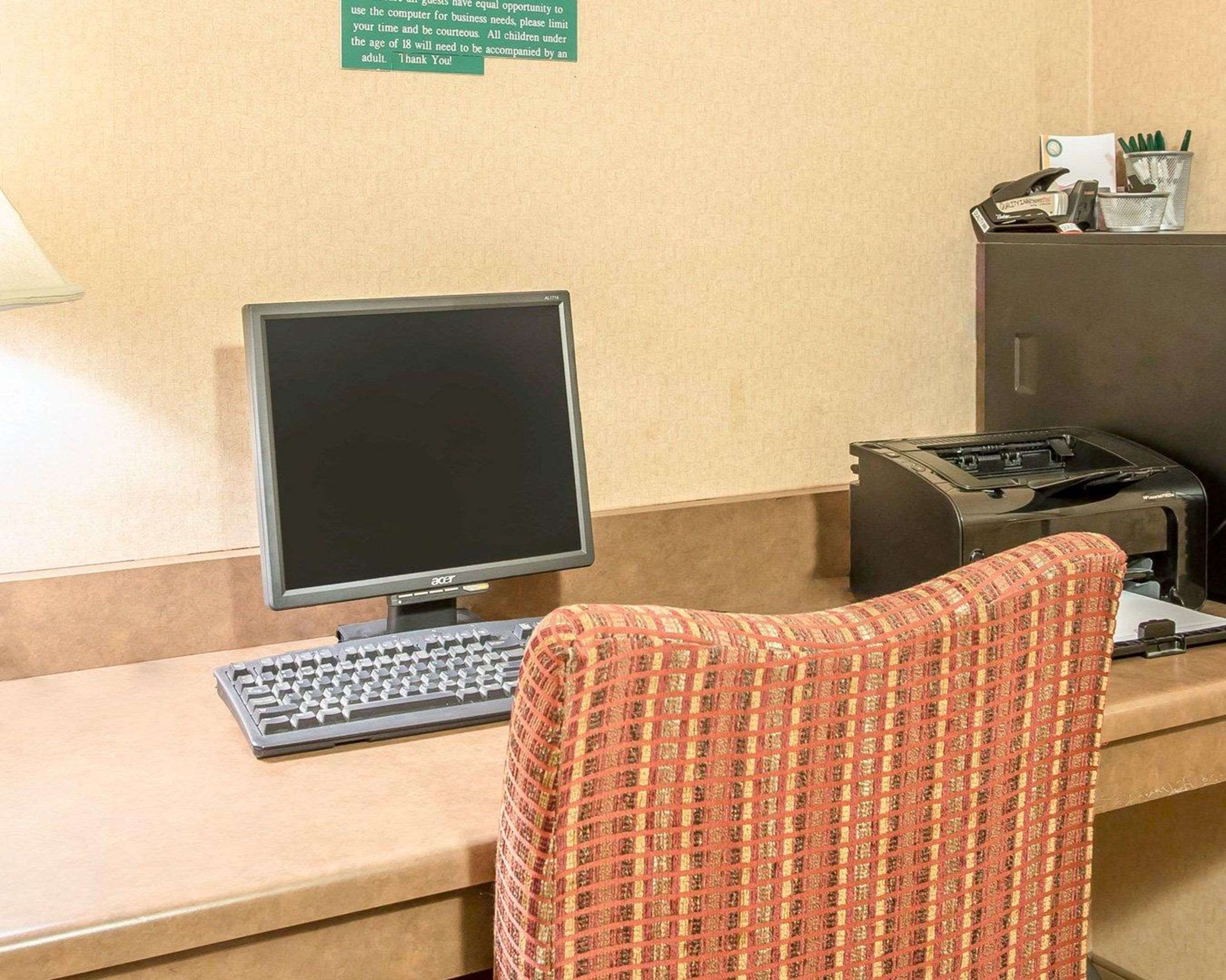 Business center with free wireless Internet access | Quality Inn & Suites Casper near Event Center