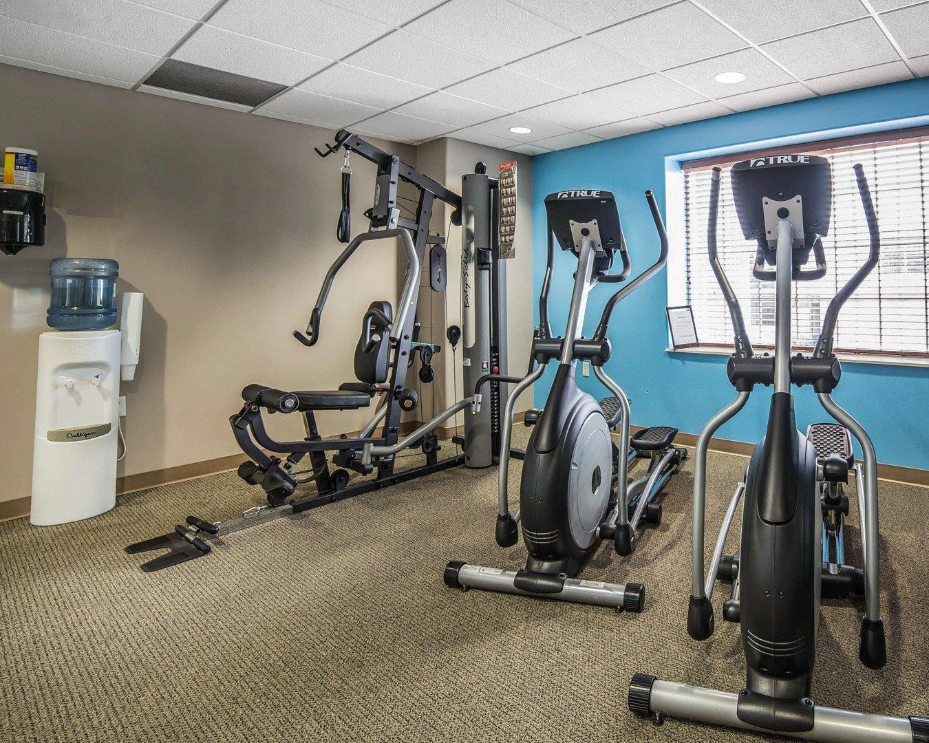 Fitness center with cardio equipment | MainStay Suites Casper
