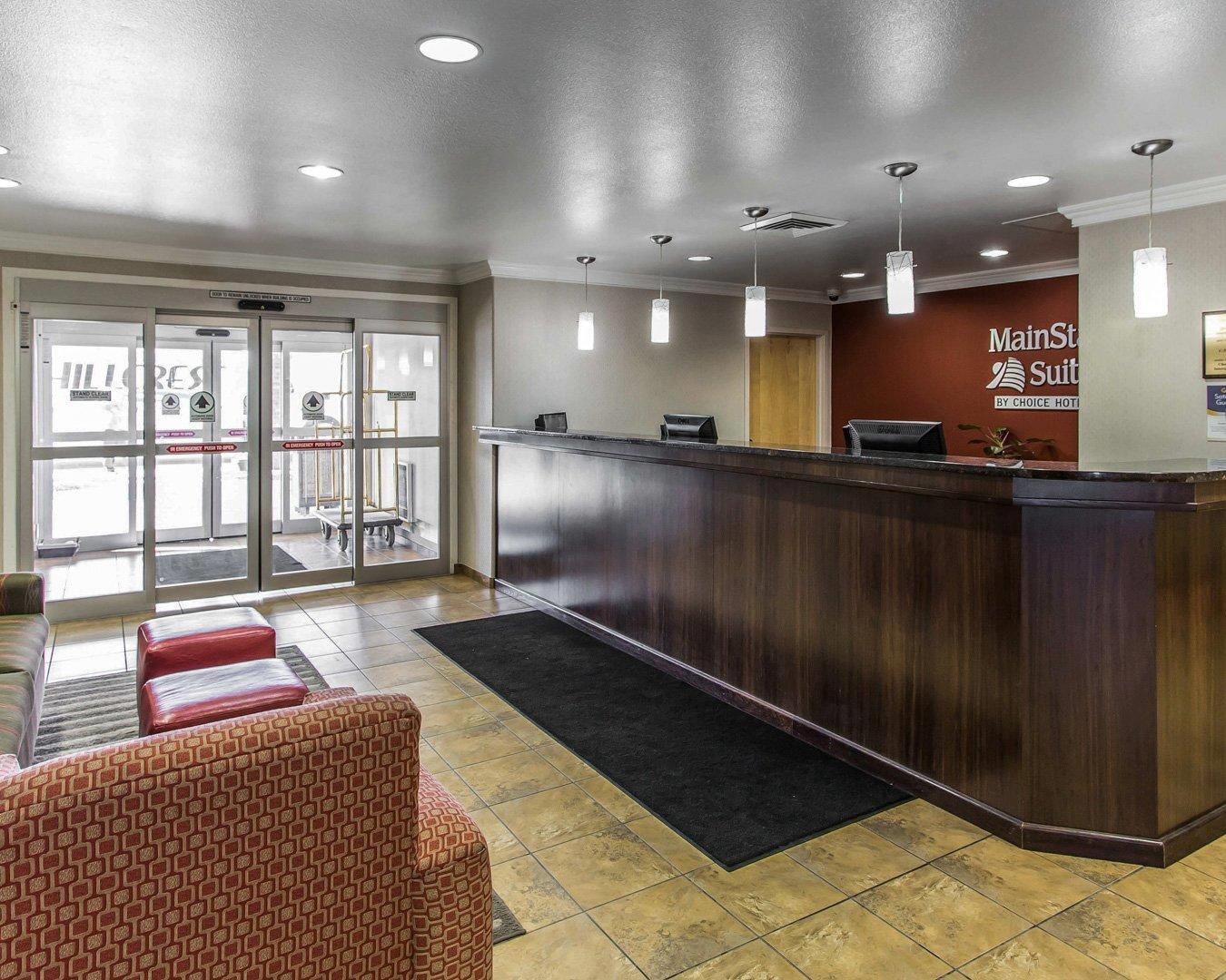 Spacious lobby with sitting area | MainStay Suites Casper