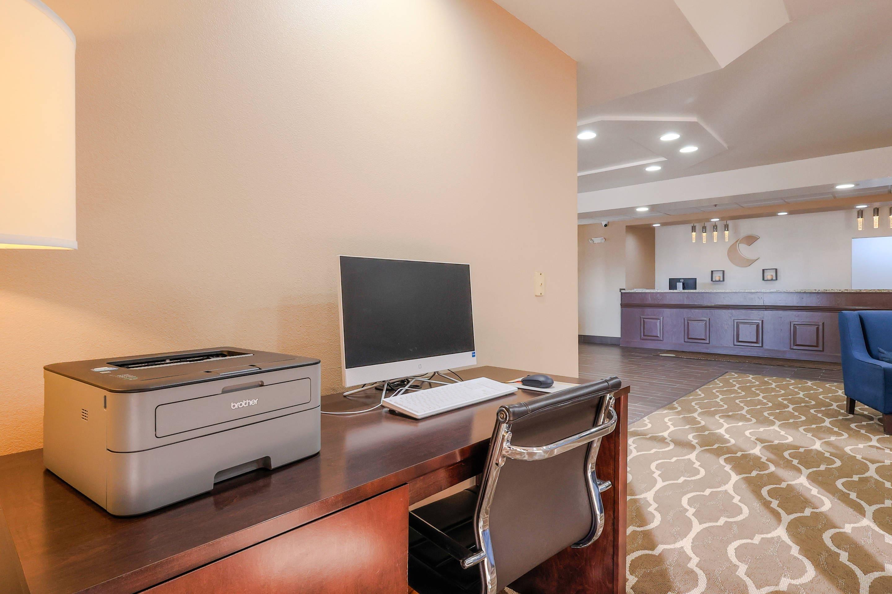 Computer in the lobby