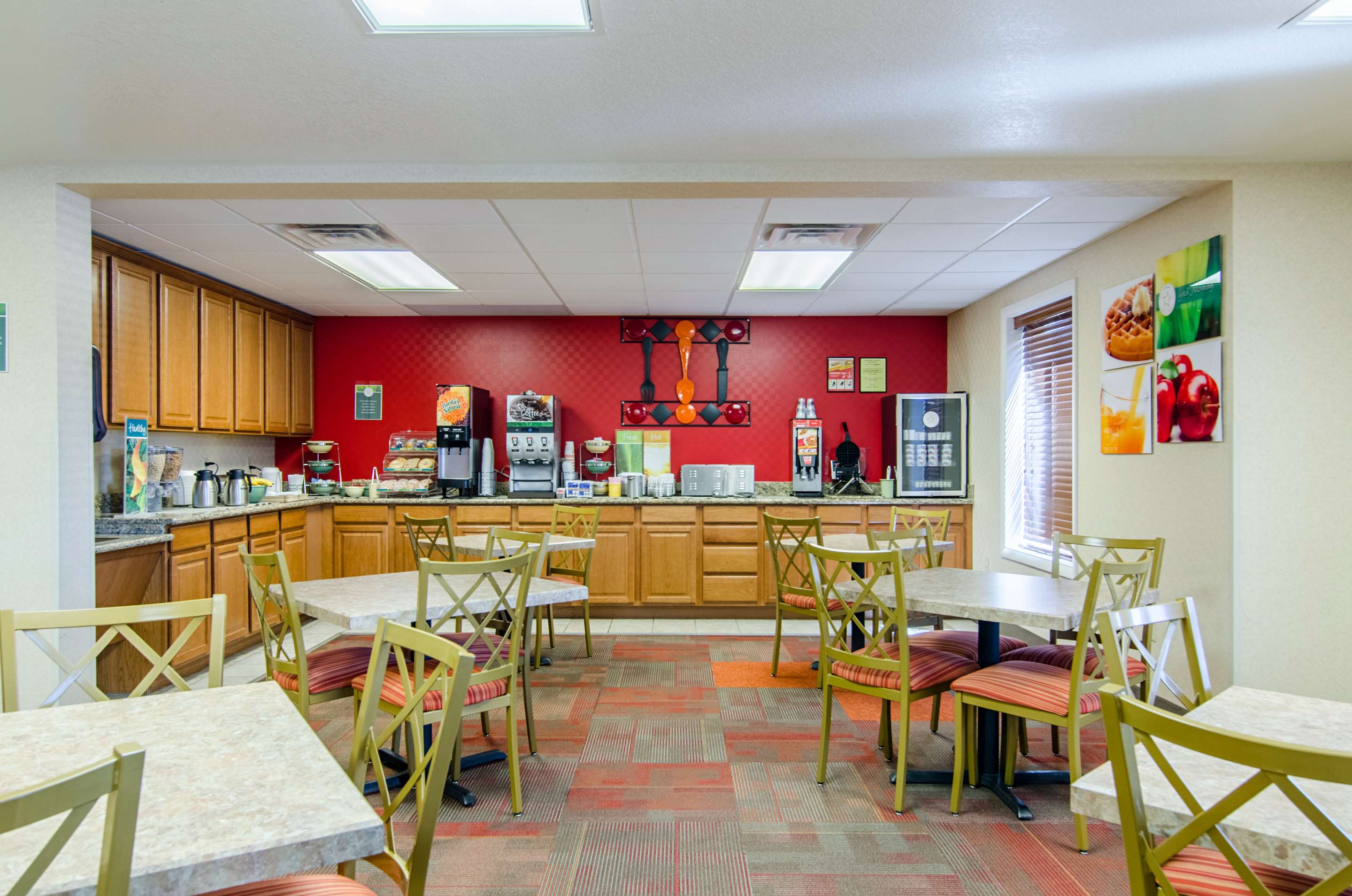 Spacious breakfast area