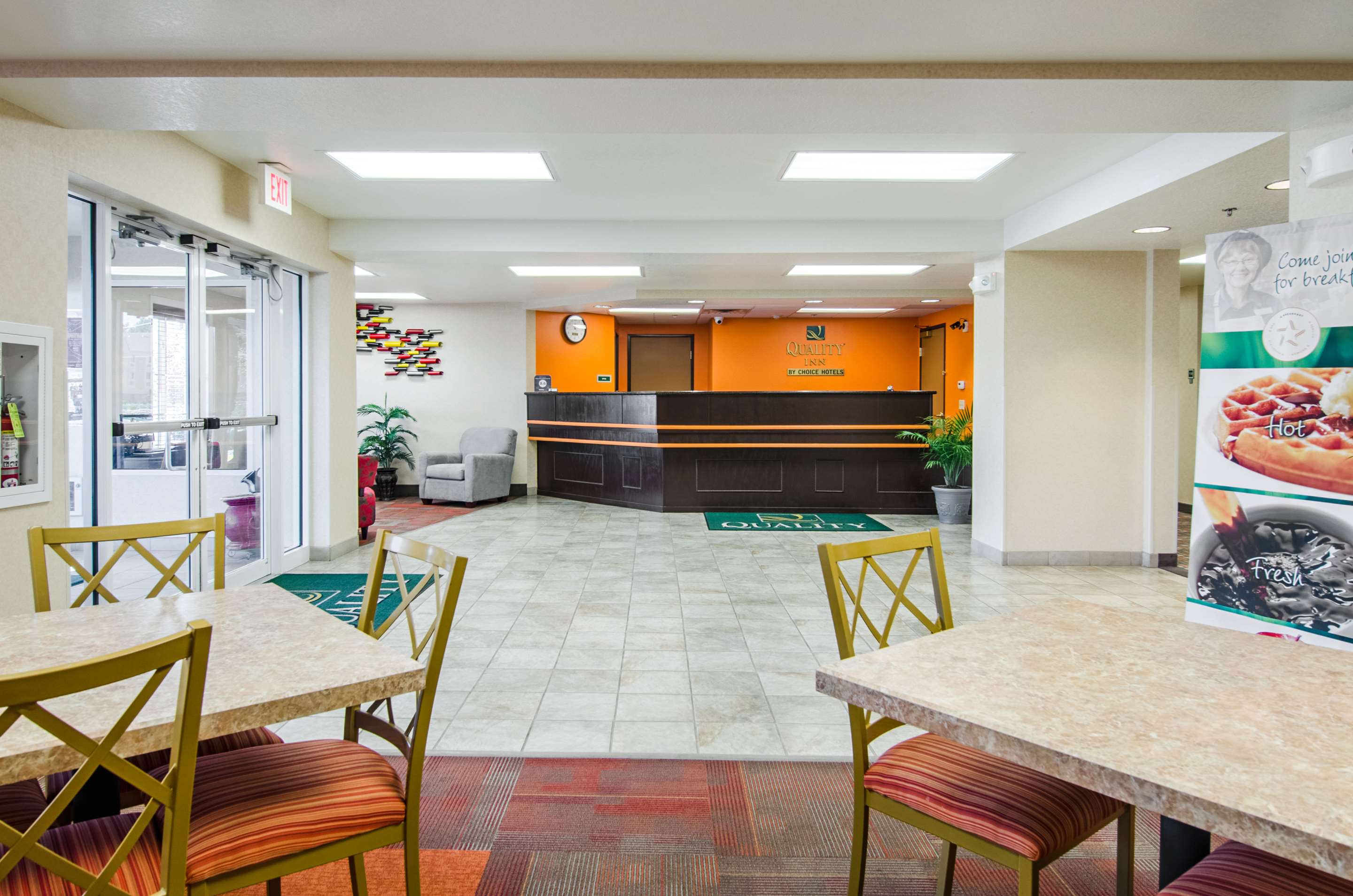 Enjoy breakfast in this seating area