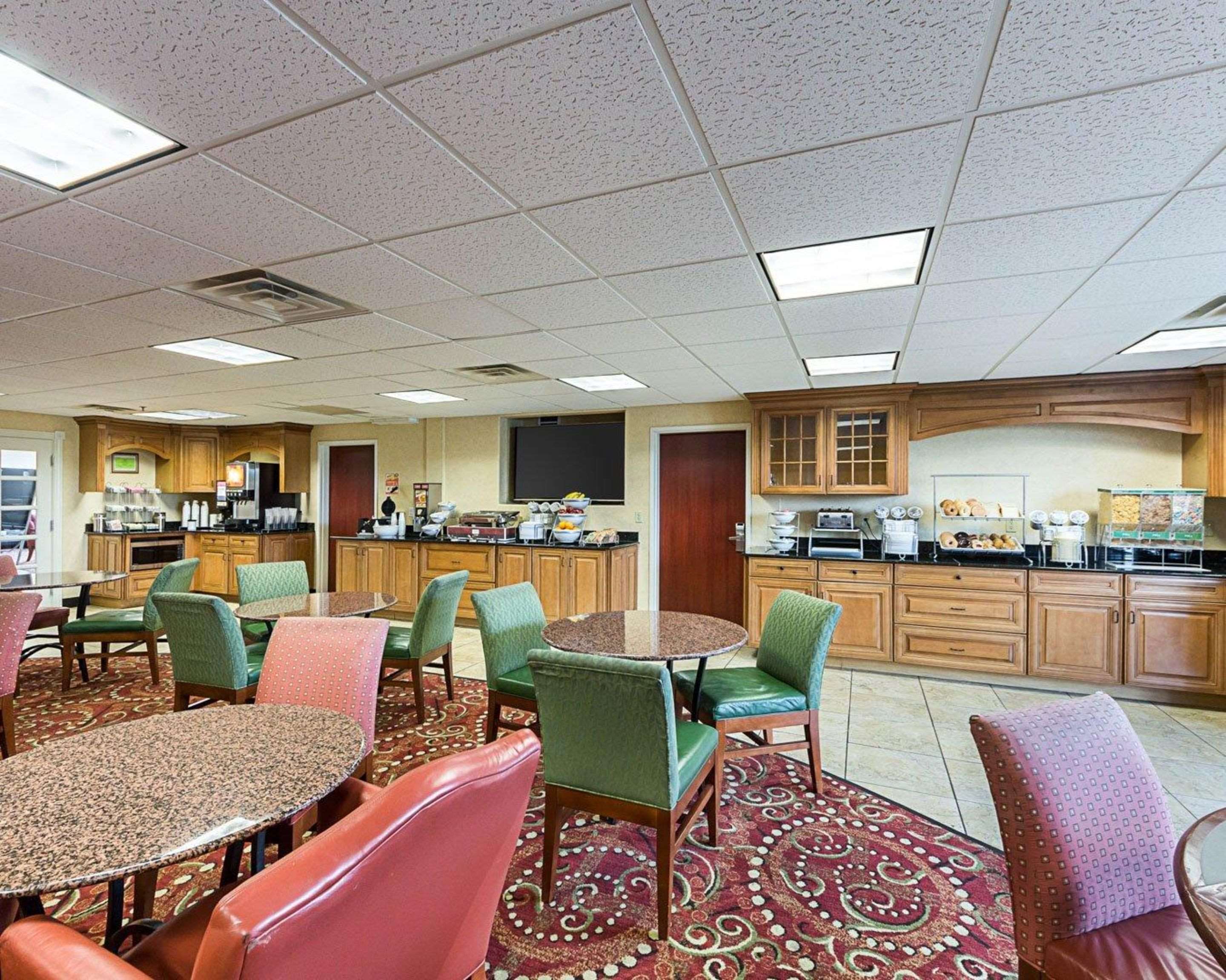 Enjoy breakfast in this seating area