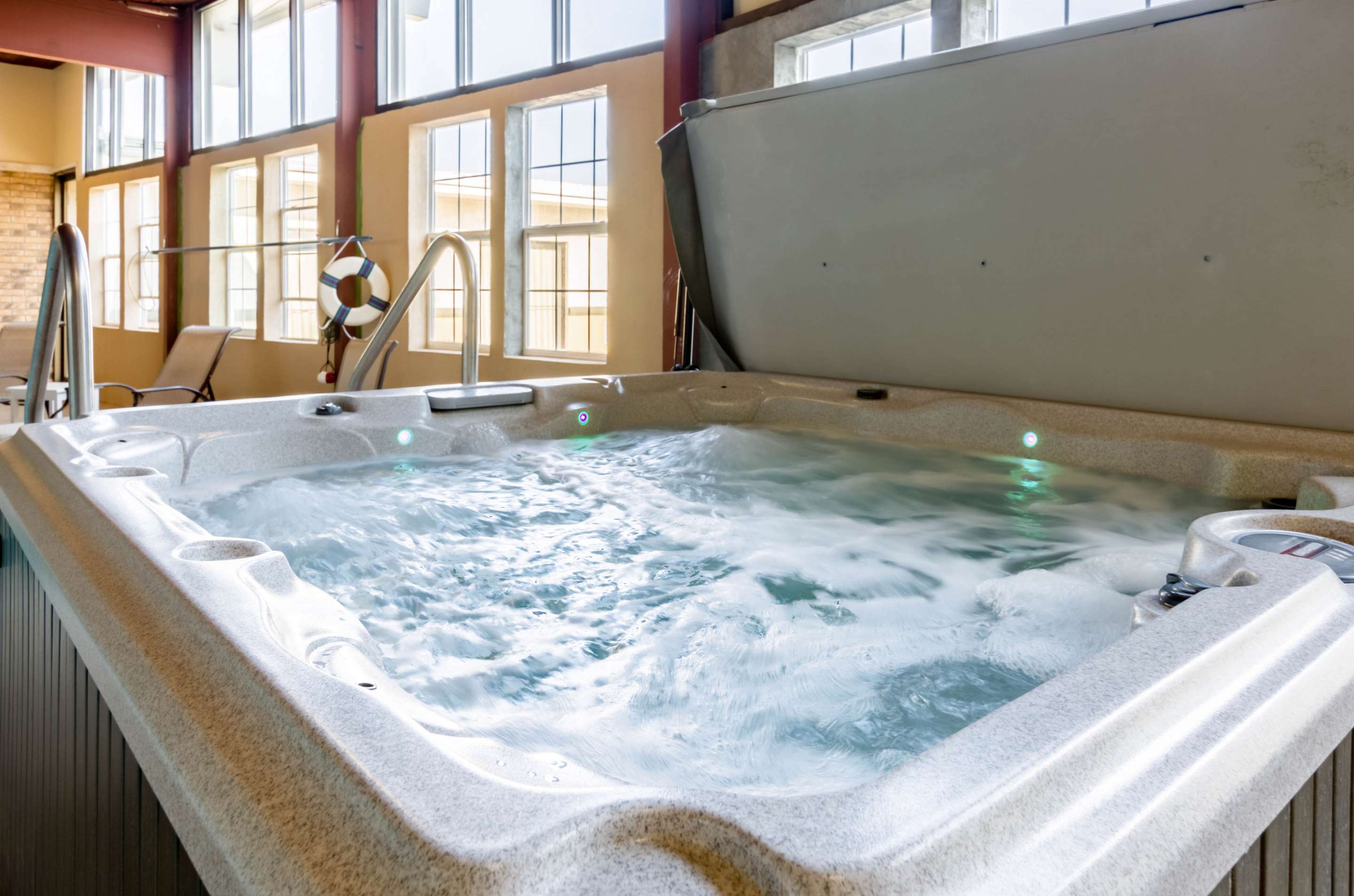 Relax in the hot tub