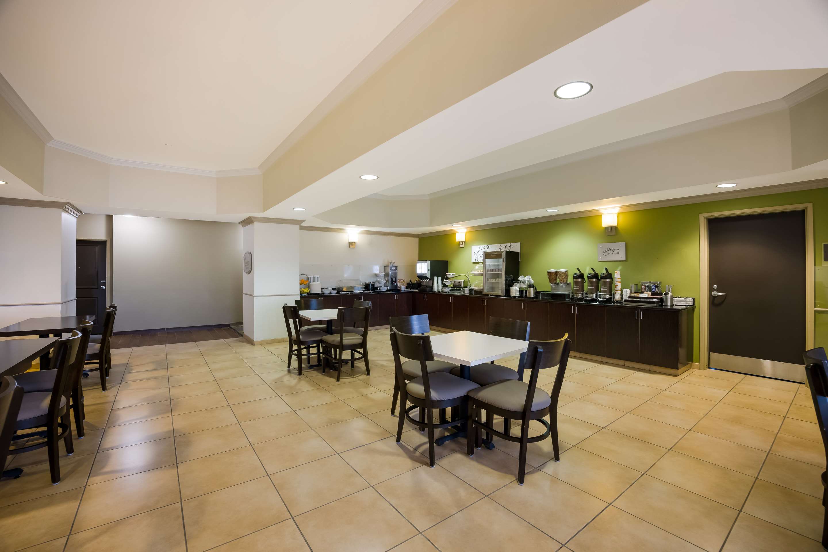 Spacious breakfast area