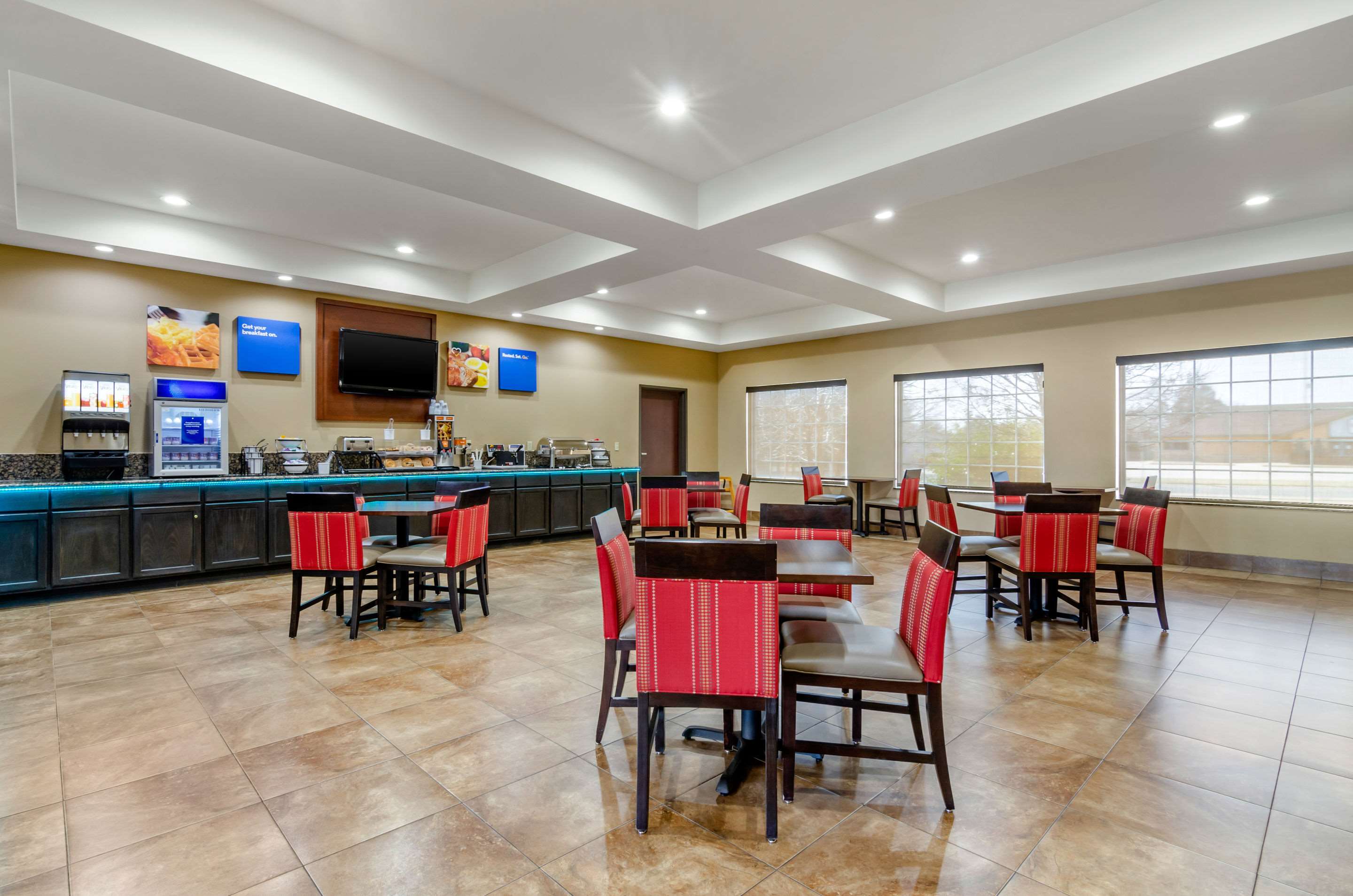 Spacious breakfast area