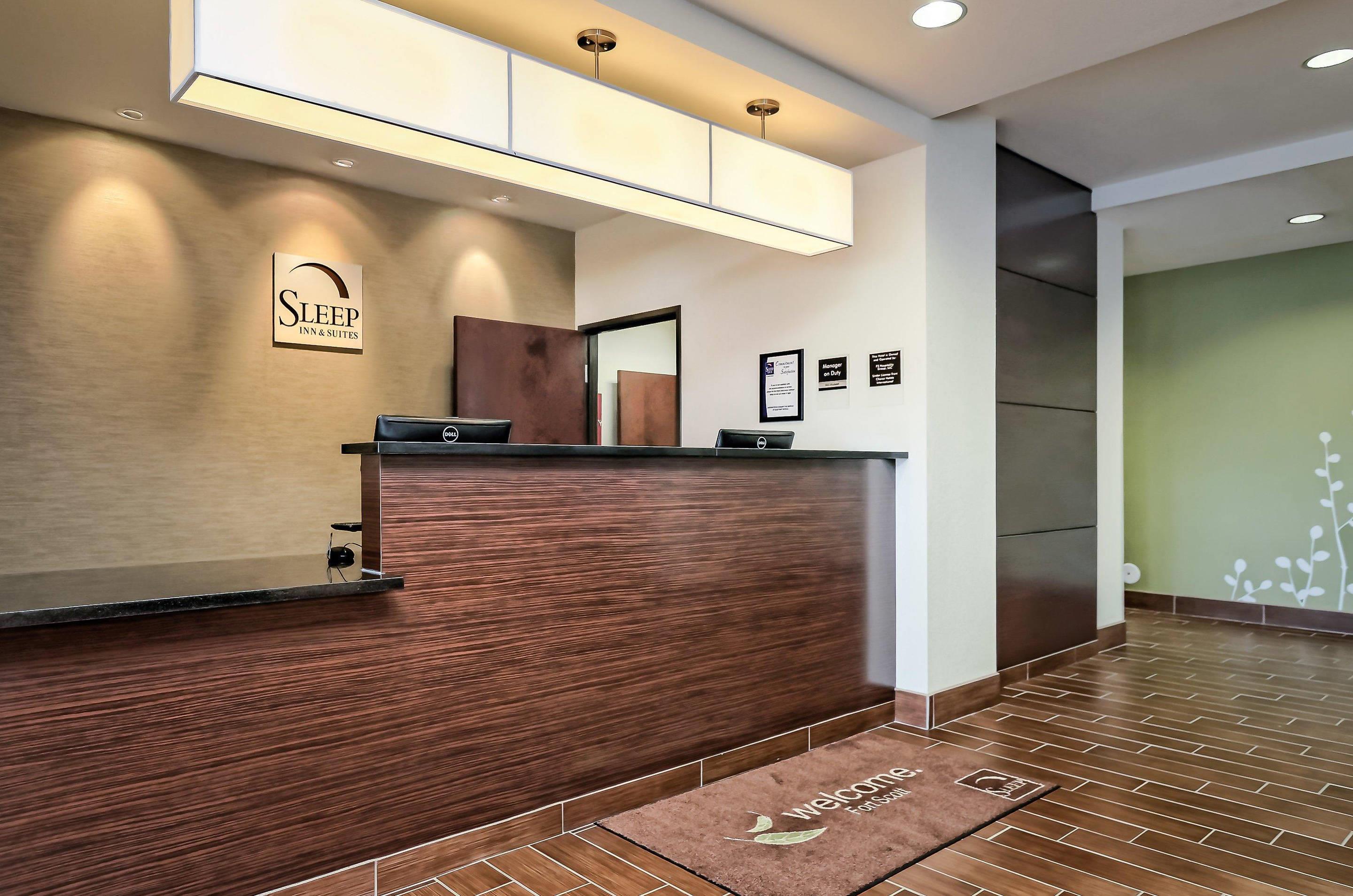 Front desk with friendly staff | Sleep Inn & Suites Fort Scott