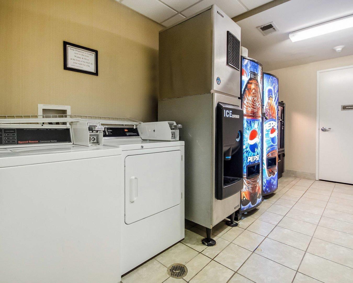 Hotel laundry facility and vending area | Comfort Suites