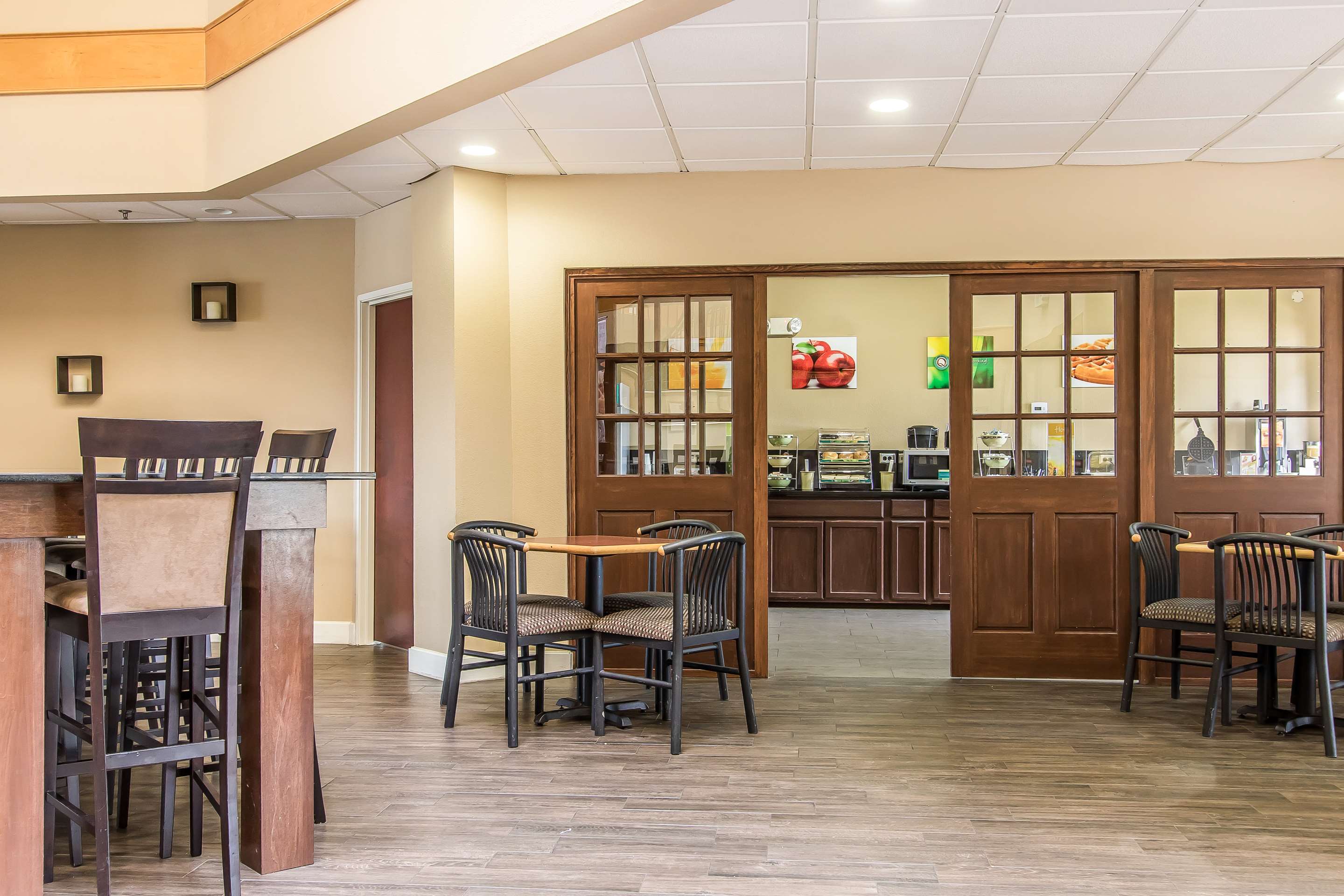 Spacious breakfast area