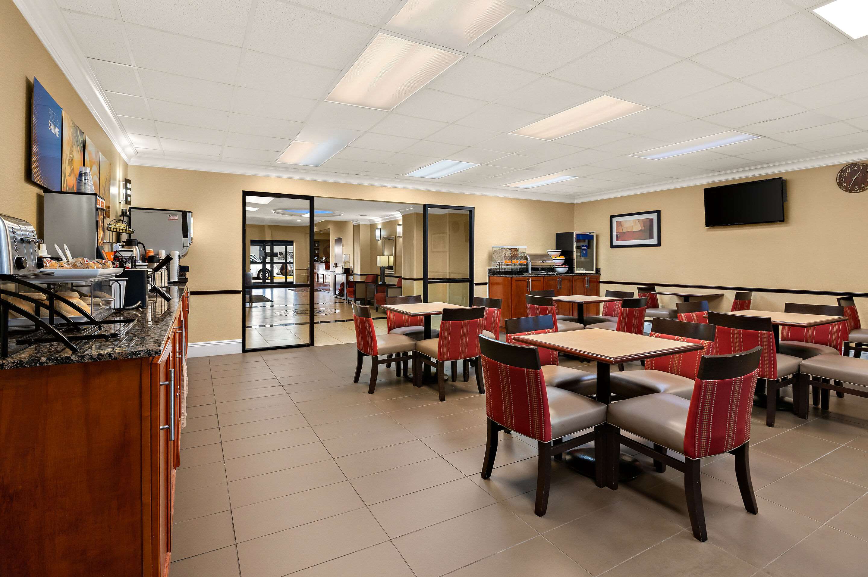 Spacious breakfast area