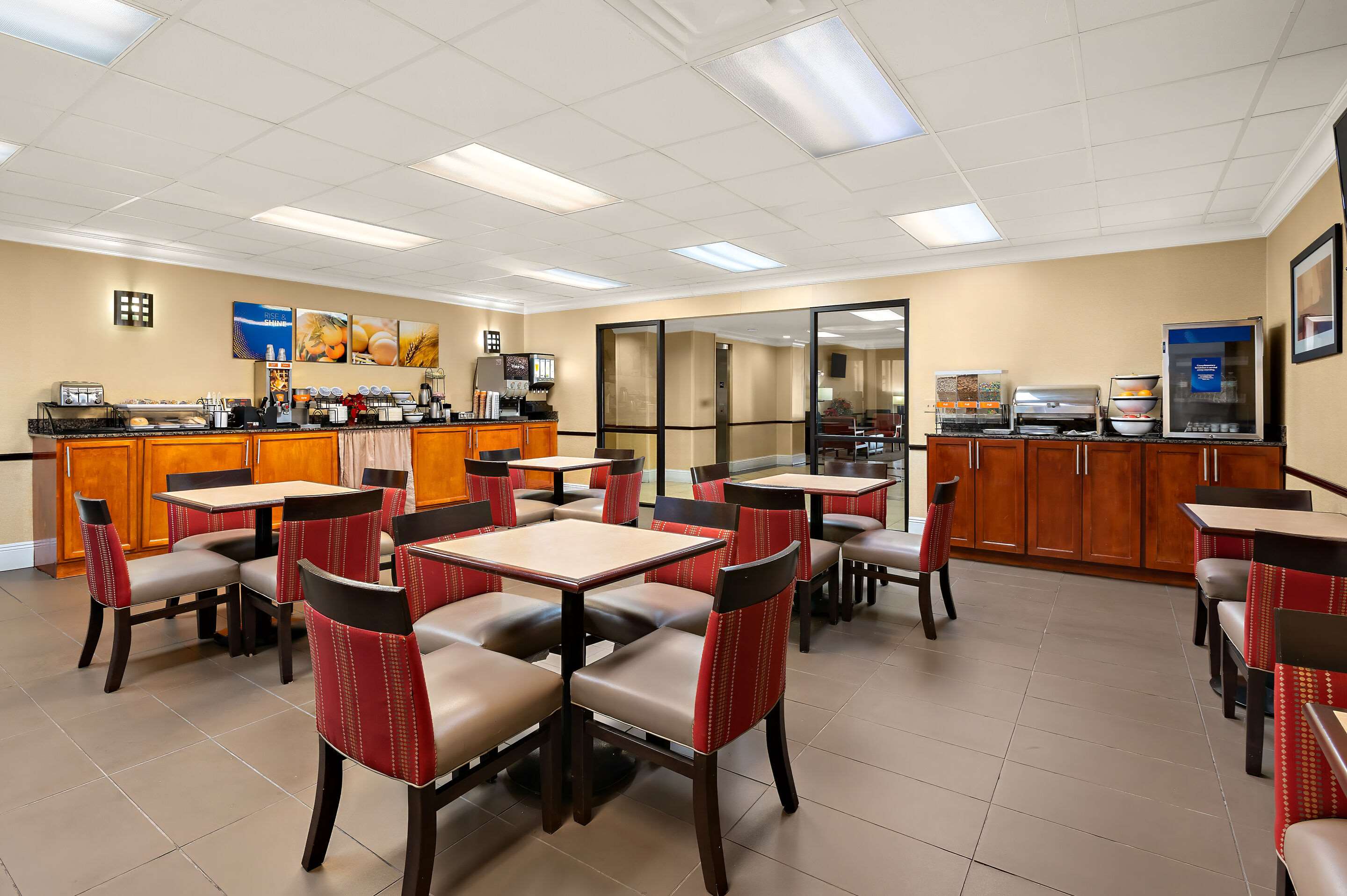 Spacious breakfast area