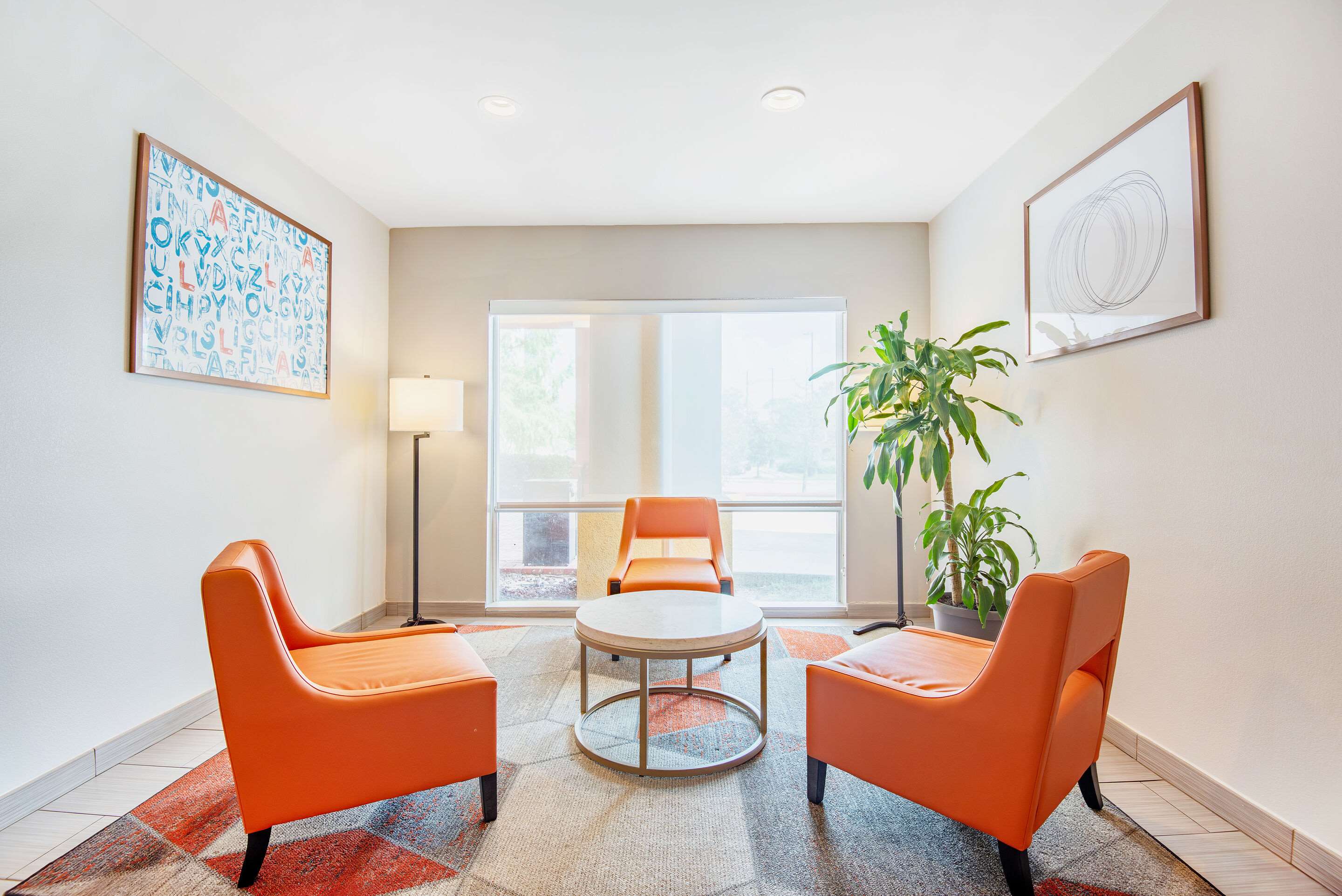 Spacious lobby
