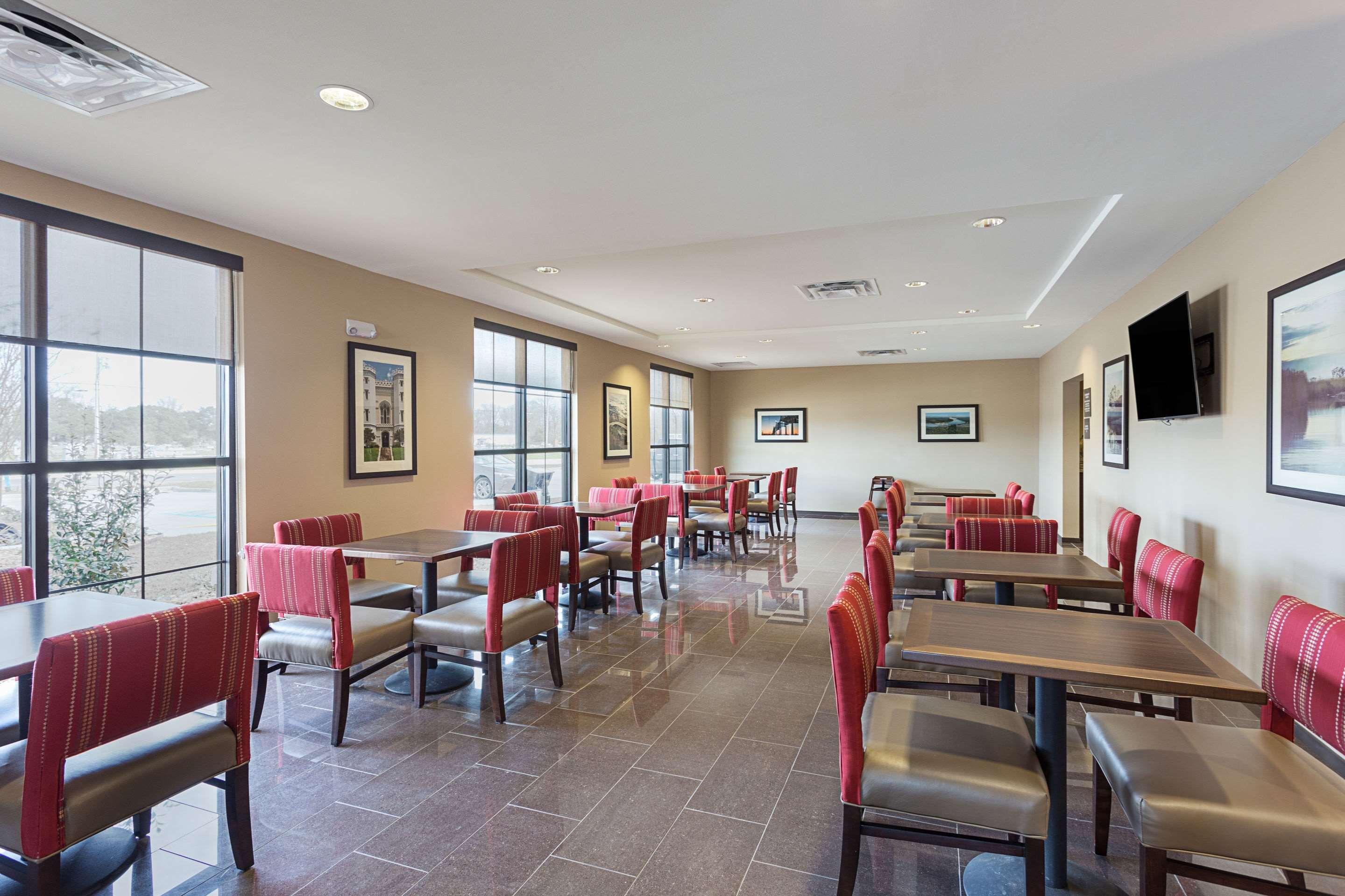 Enjoy breakfast in this seating area