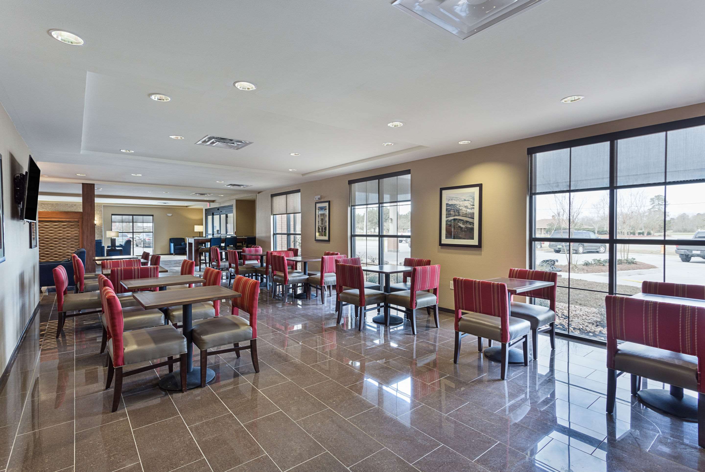 Enjoy breakfast in this seating area