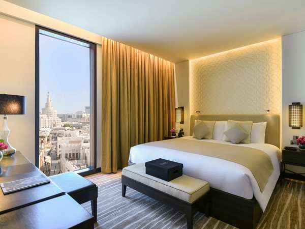 Souq Suite, 1 Bedroom with 1 King-Size Bed, Terrace with Souq Waqif Views and Living Area