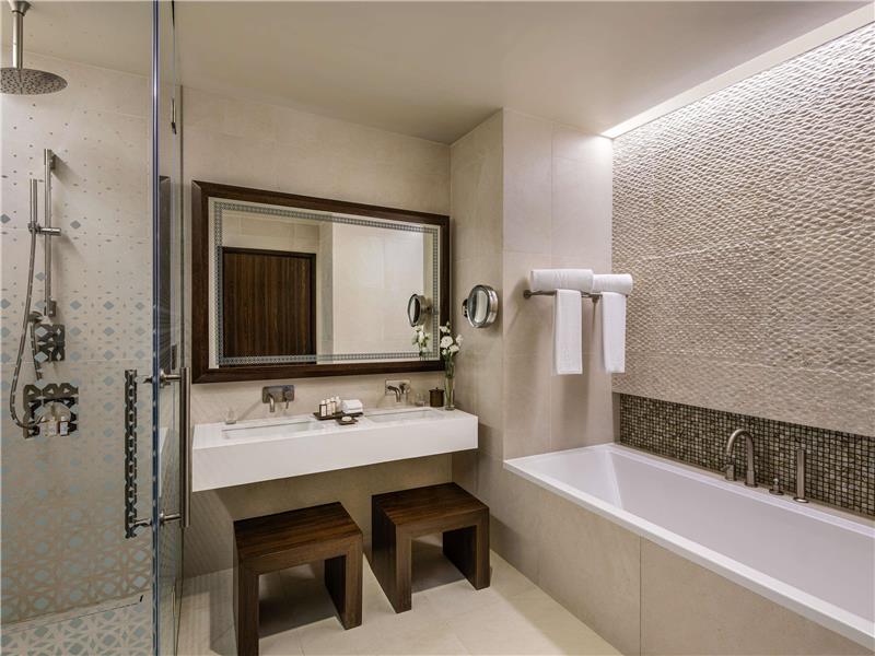 Souq Suite, 1 Bedroom with 1 King-Size Bed, Terrace with Souq Waqif Views and Living Area