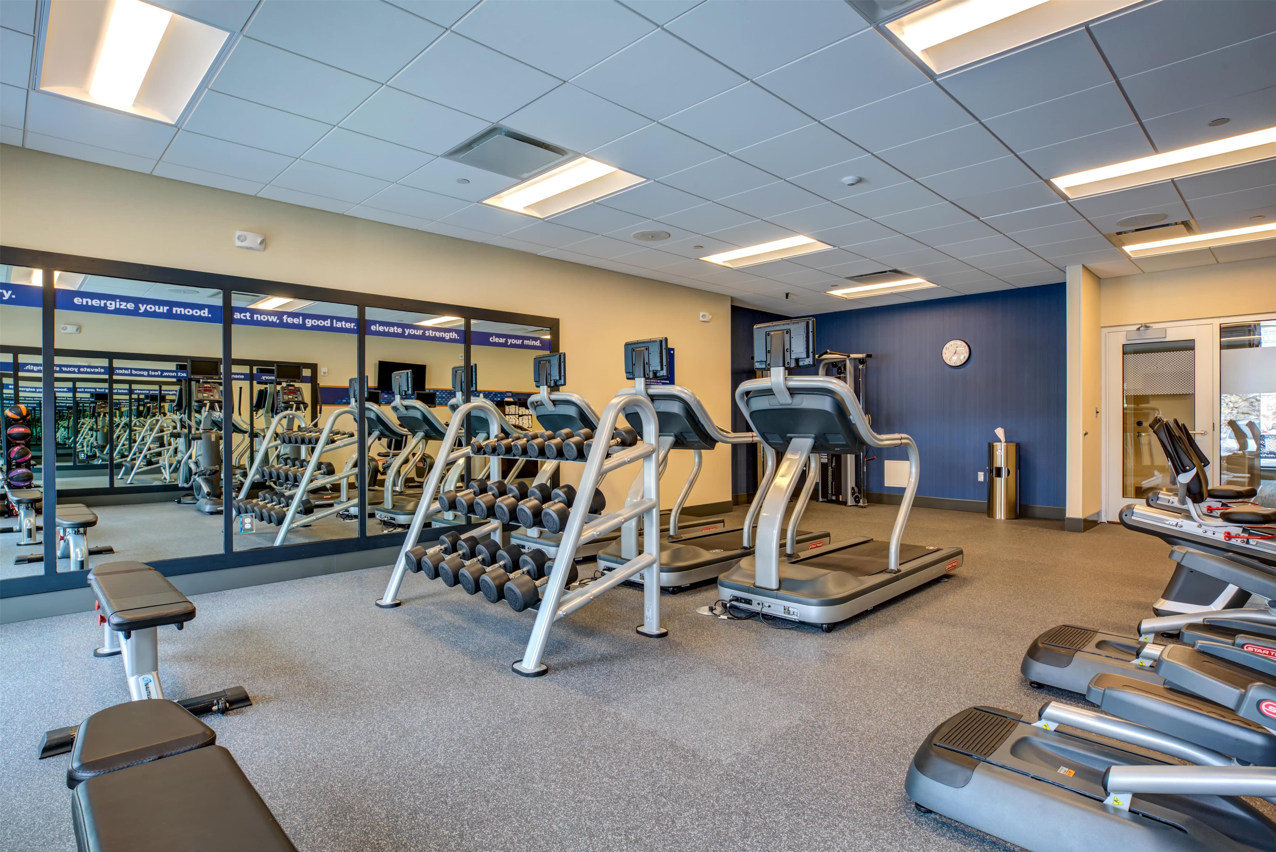 Health club fitness center gym | Hampton Inn & Suites Boston/Waltham
