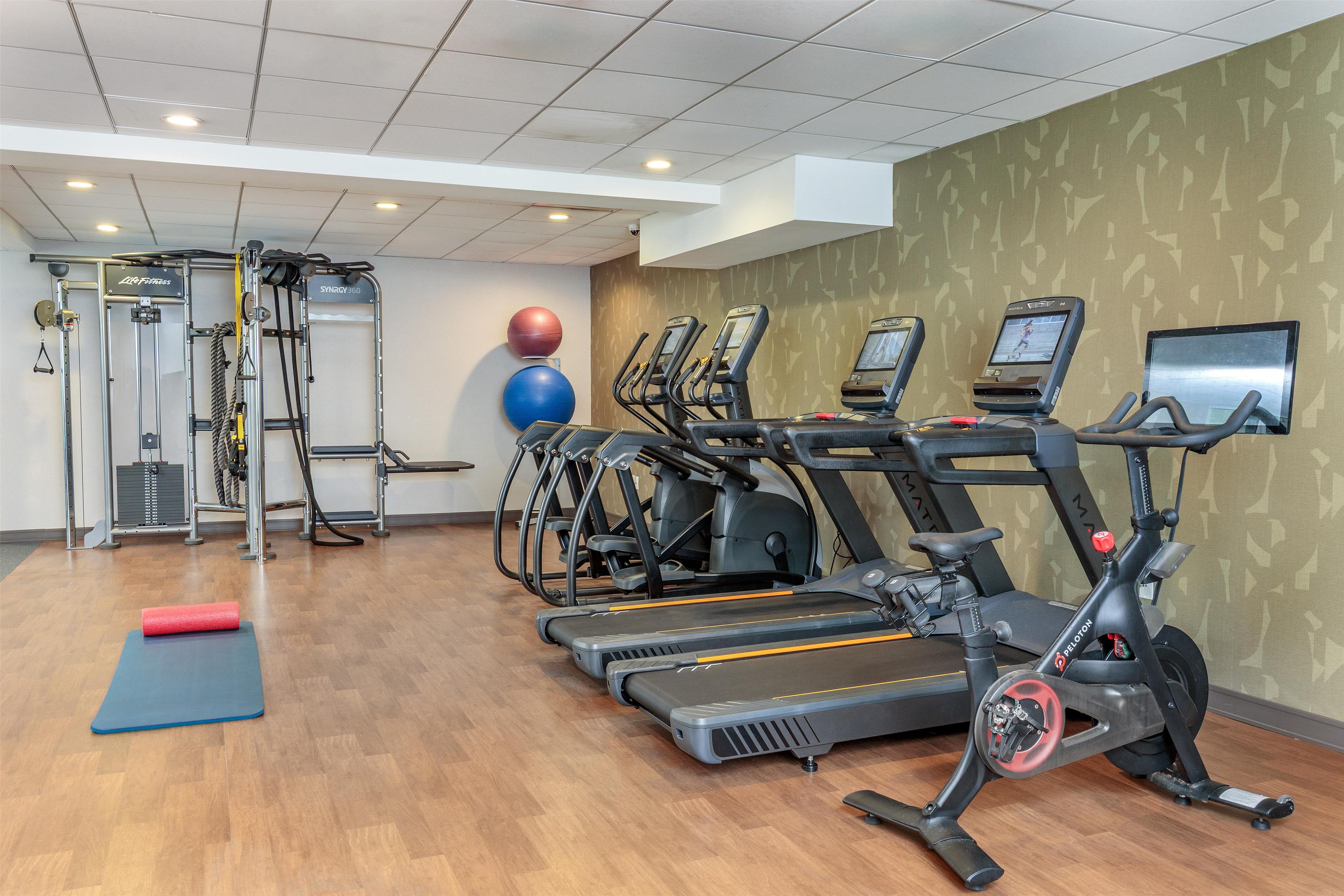 Health club fitness center gym | DoubleTree by Hilton Burlington Vermont