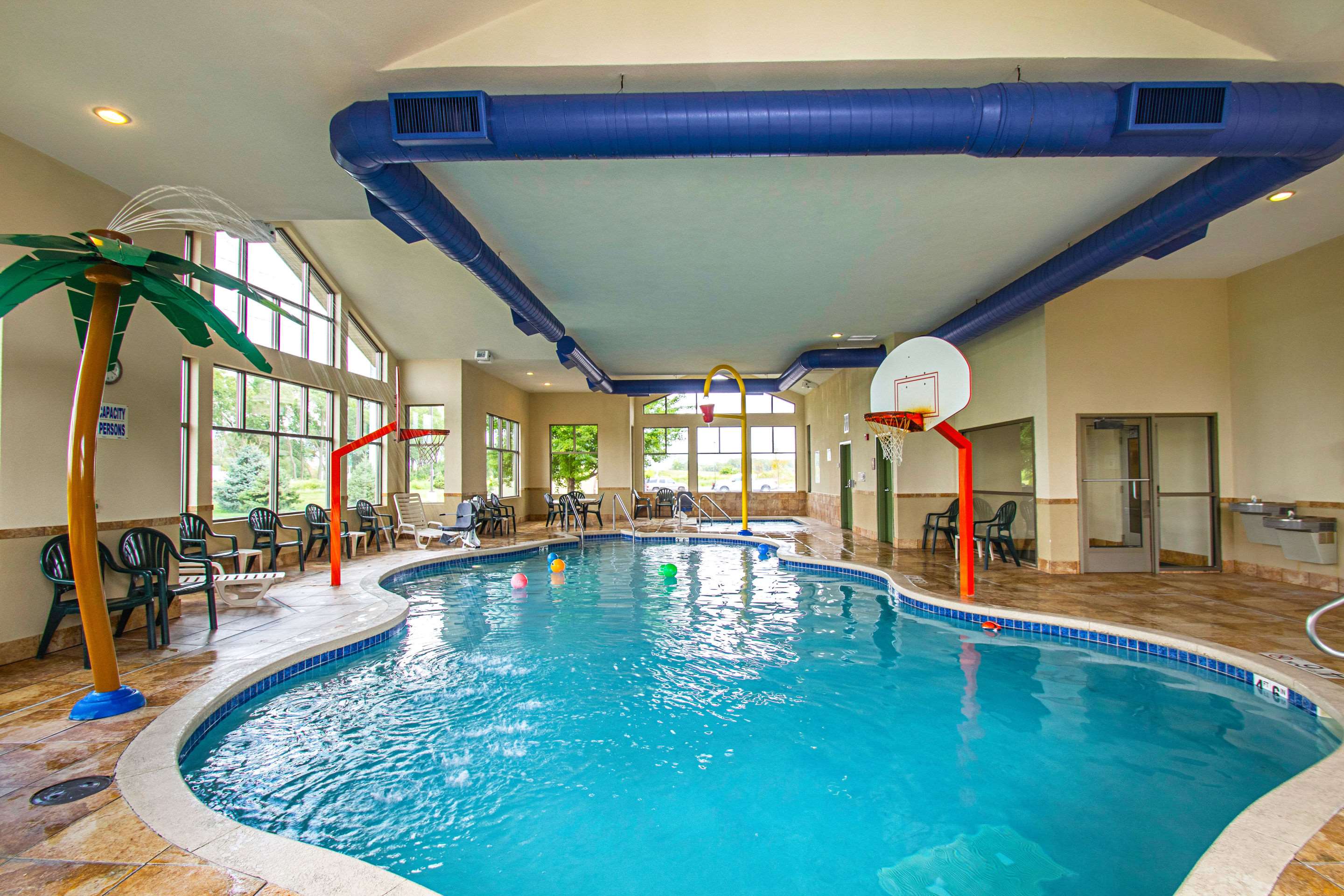 Indoor pool with hot tub | MainStay Suites Madison - Monona