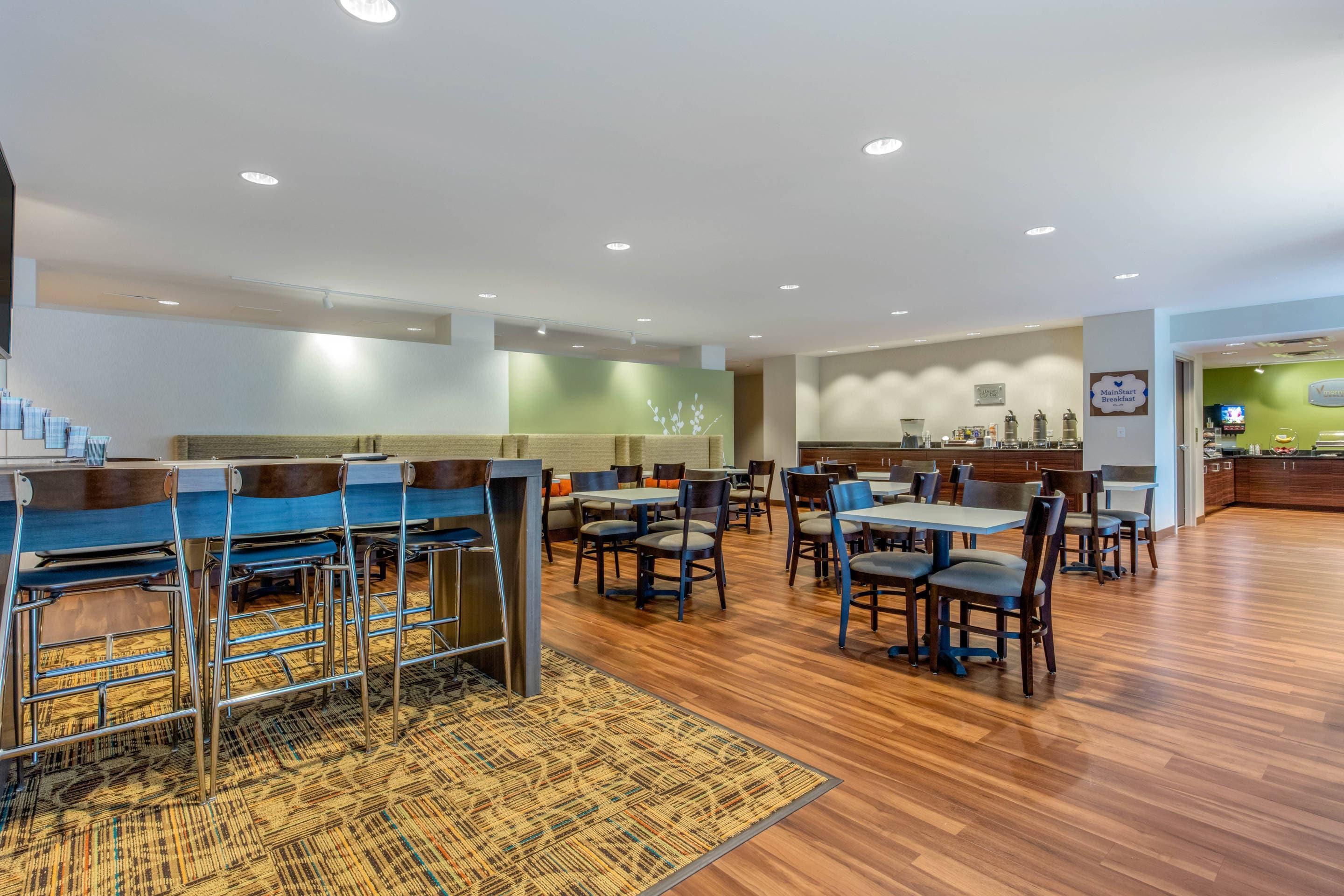Spacious breakfast area
