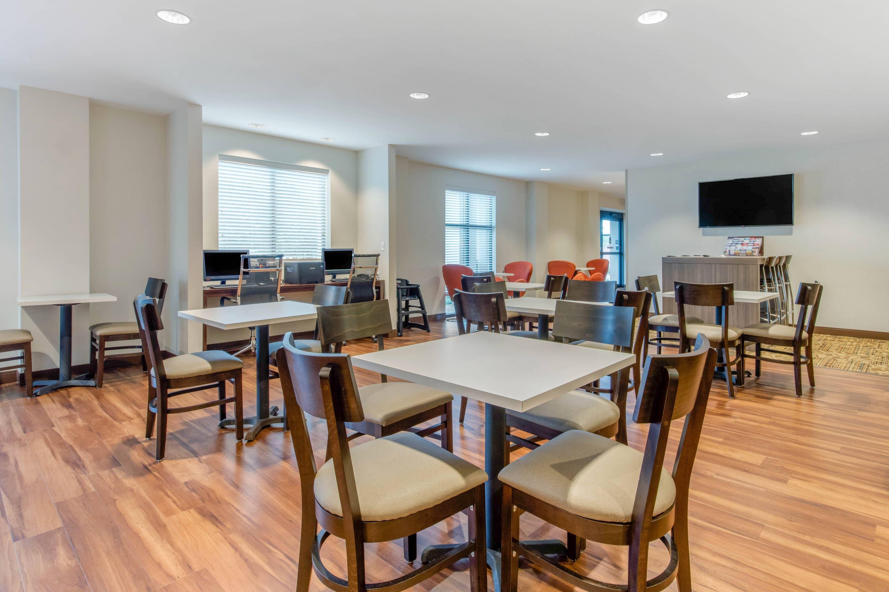Spacious breakfast area