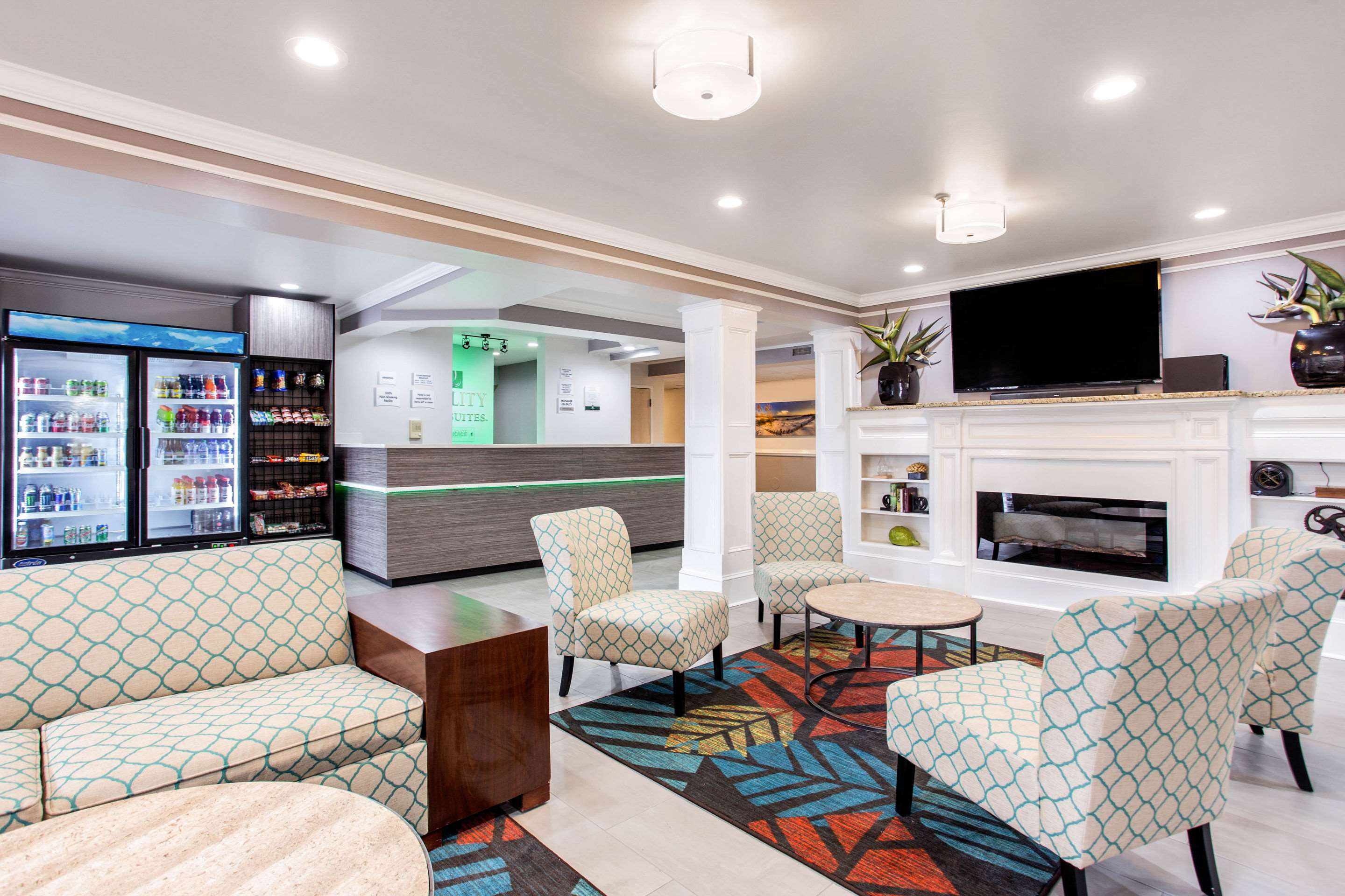 Spacious lobby with sitting area | Quality Inn & Suites - Myrtle Beach
