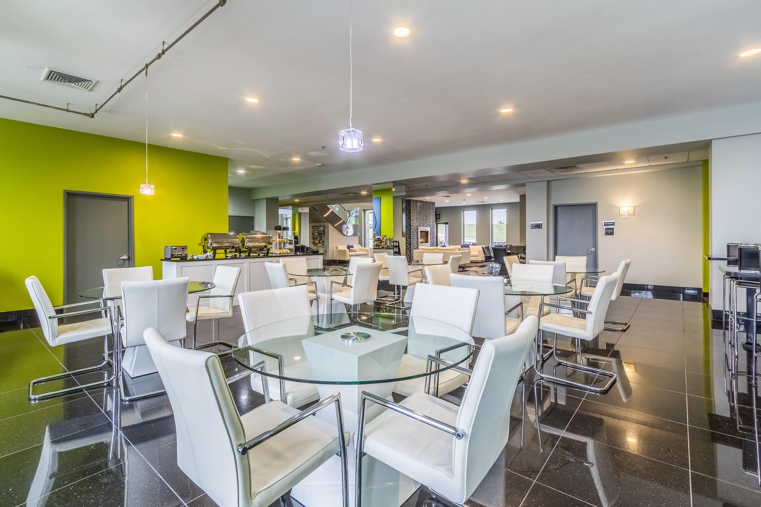 Enjoy breakfast in this seating area