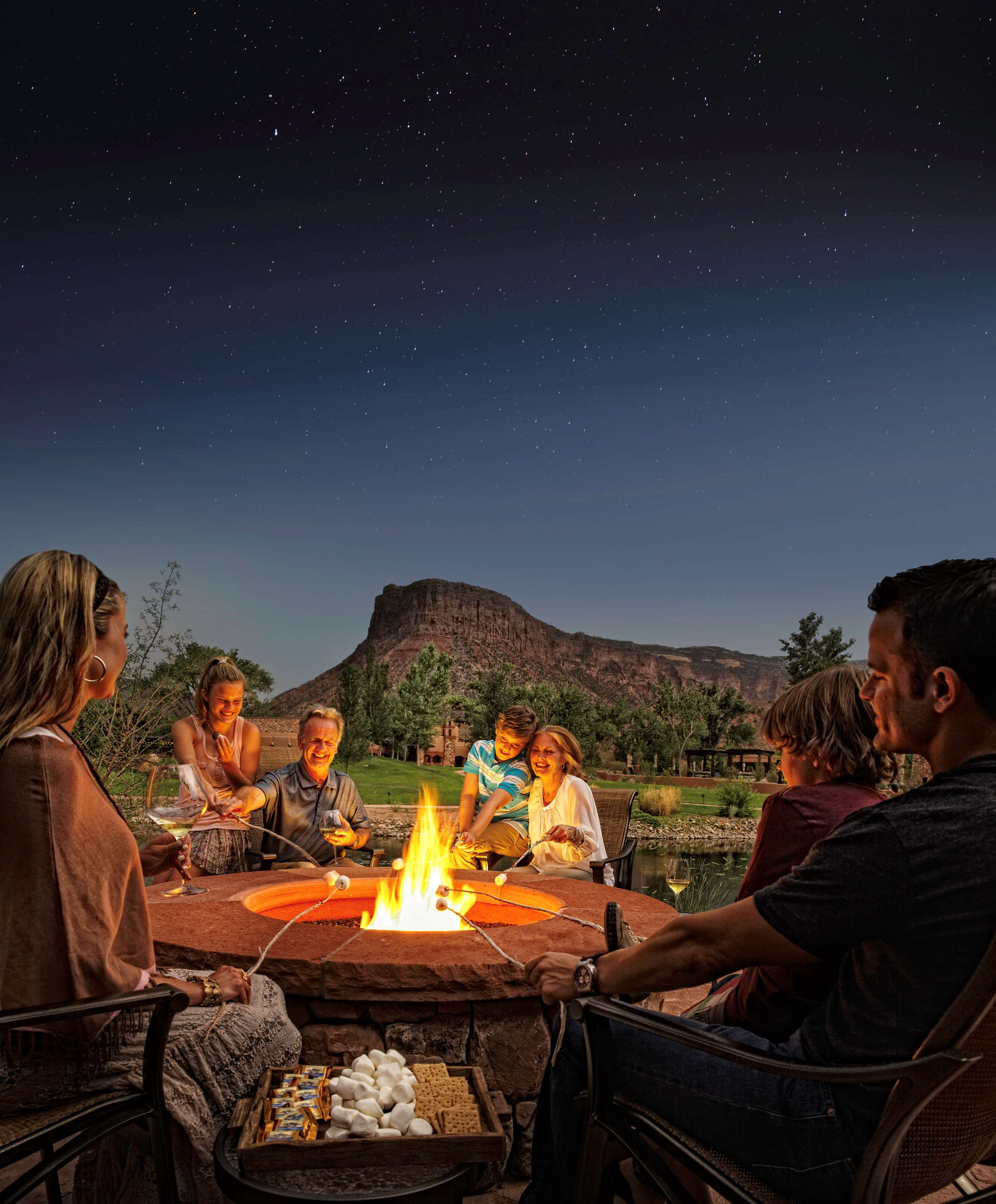 Family Firepit Night Smores | Gateway Canyons Resort & Spa