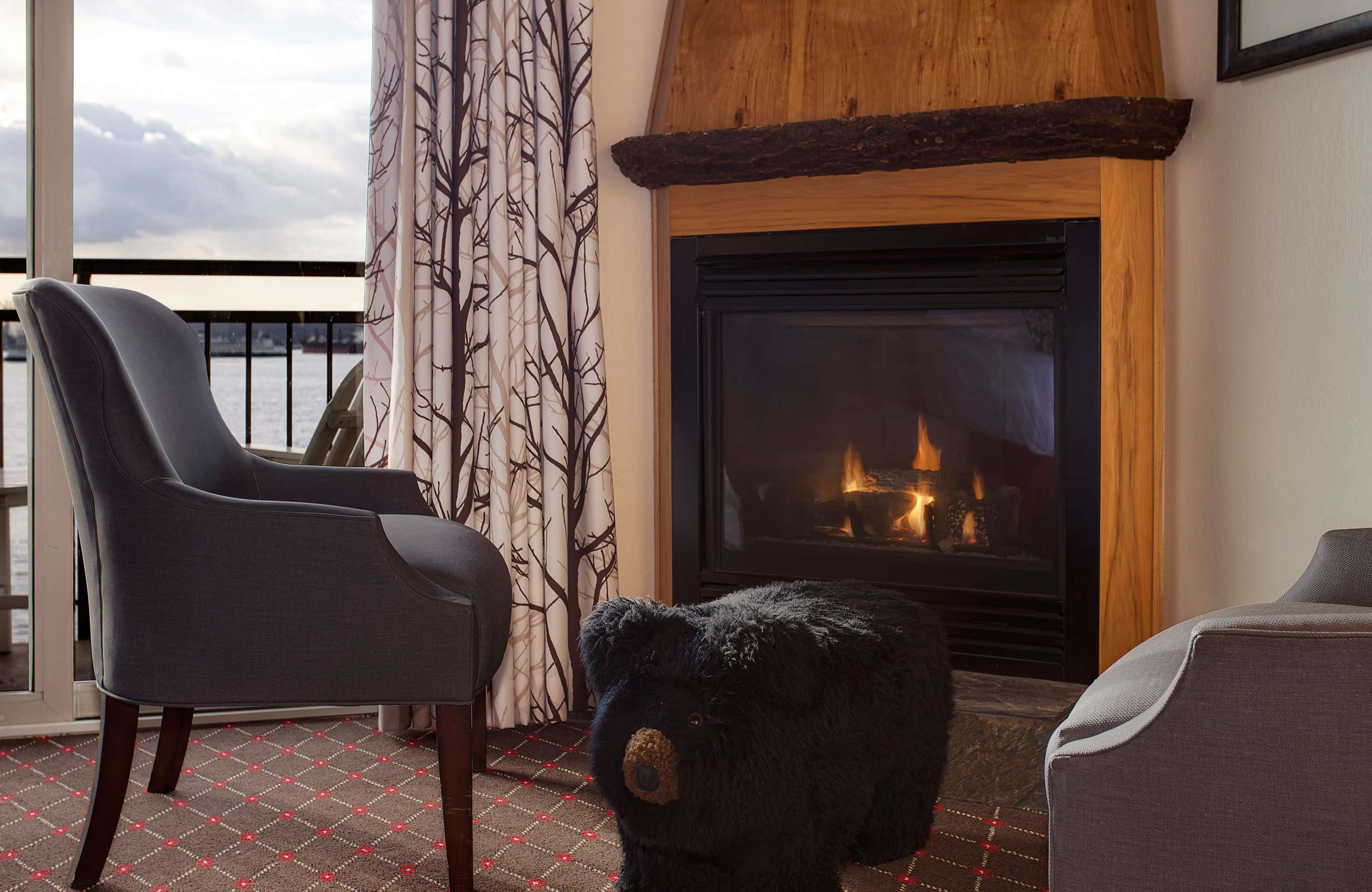 Over Water King Balcony Fireplace