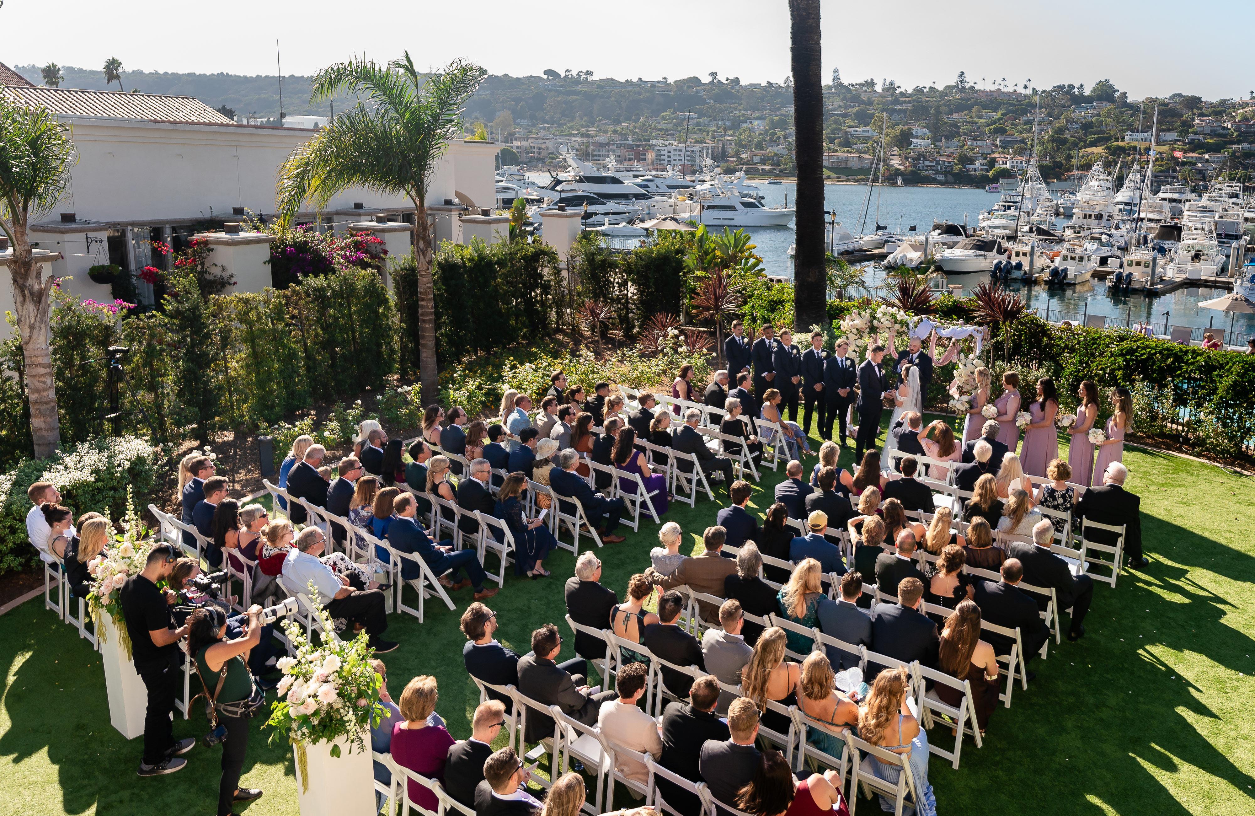 Marina View Lawn Wedding | Kona Kai San Diego