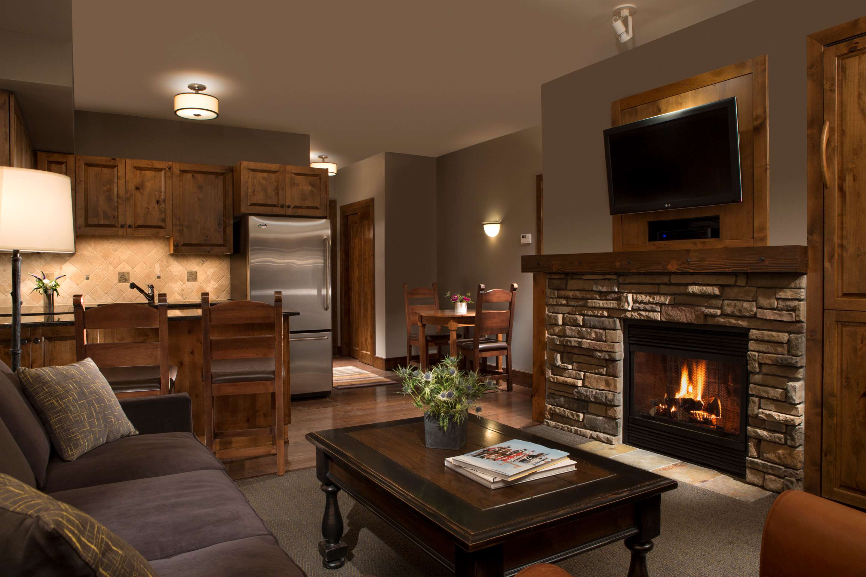 One Bedroom Suite - Living Room & Kitchen