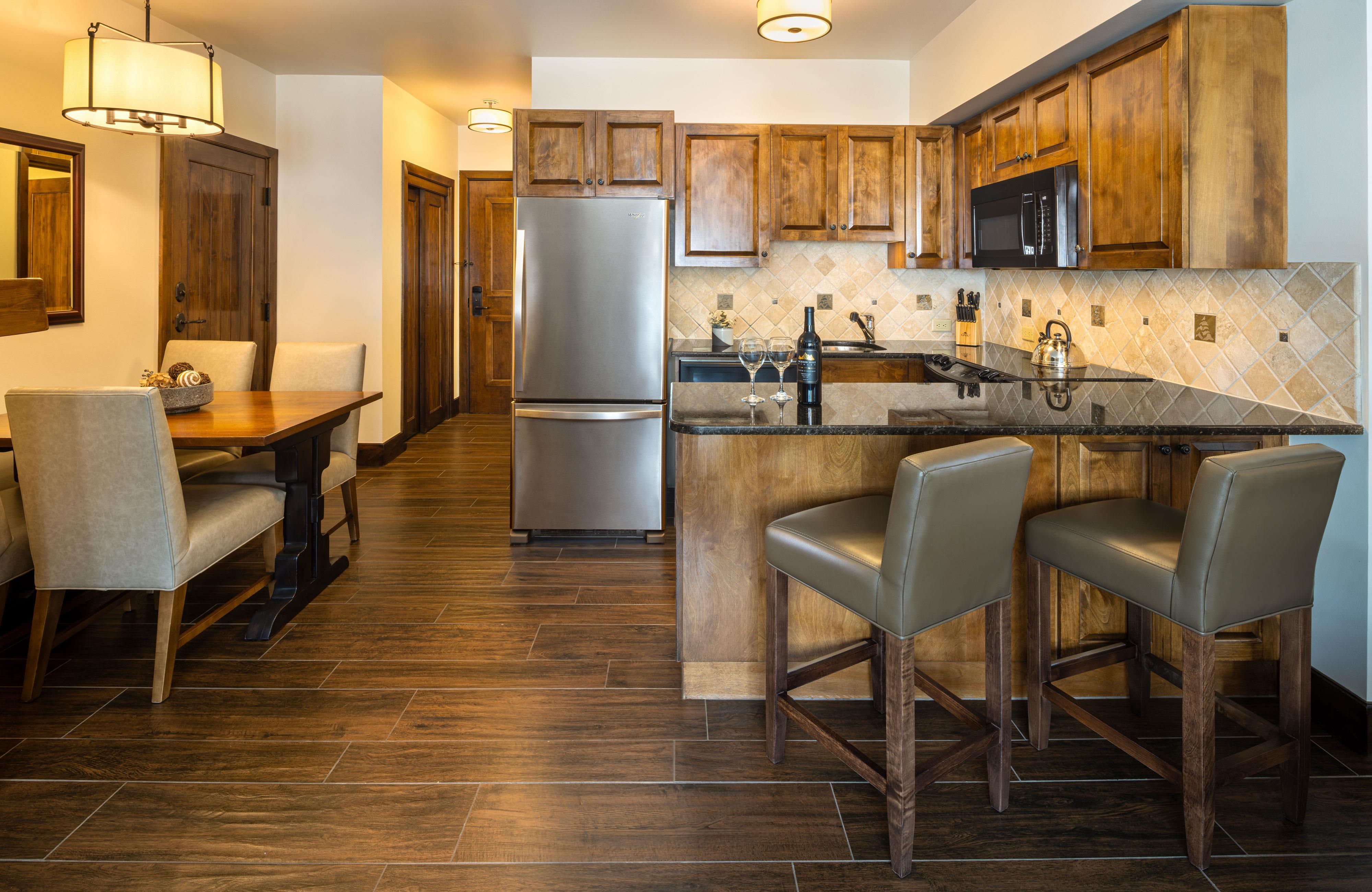 One Bedroom Suite - Living Room & Kitchen