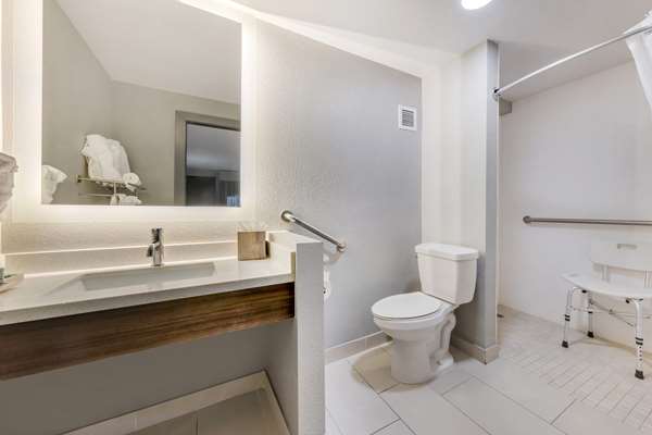 Accessible - 1 Queen, Mobility Accessible, Walk In Shower, Microwave And Refrigerator, Wi-Fi, Non-Smoking
