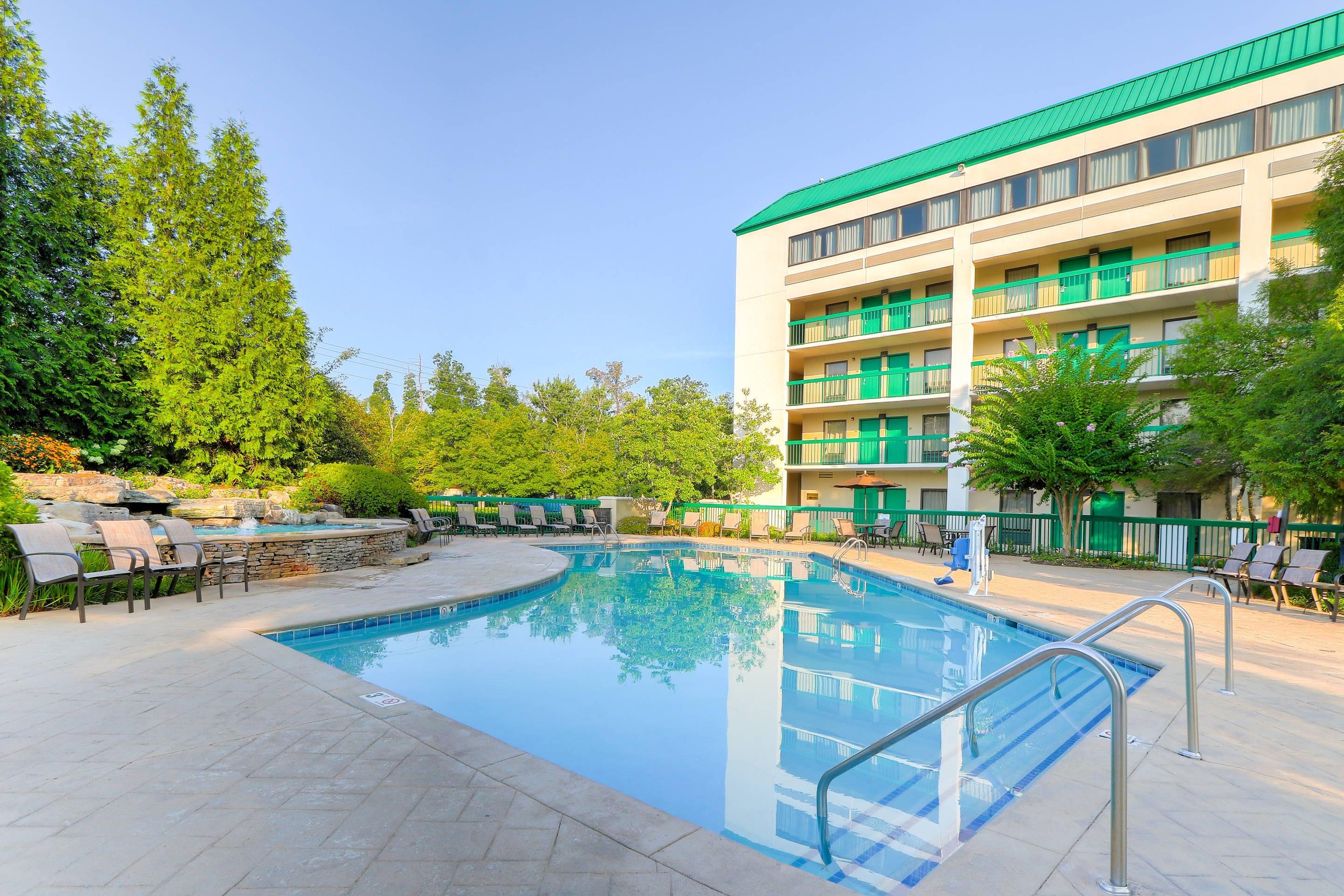 Outdoor pool | Quality Inn Near the Island Pigeon Forge