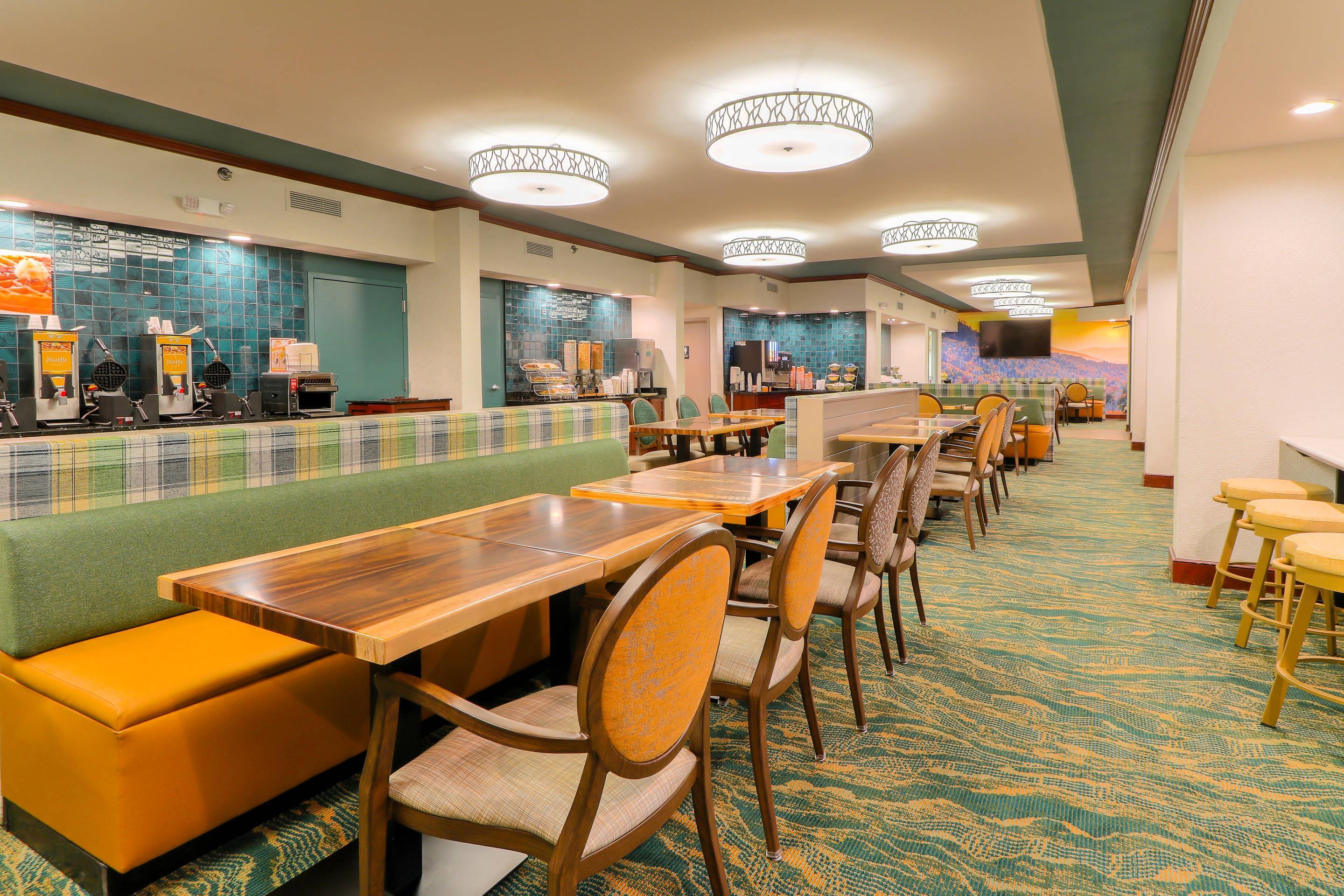 Enjoy breakfast in this seating area | Quality Inn Near the Island Pigeon Forge