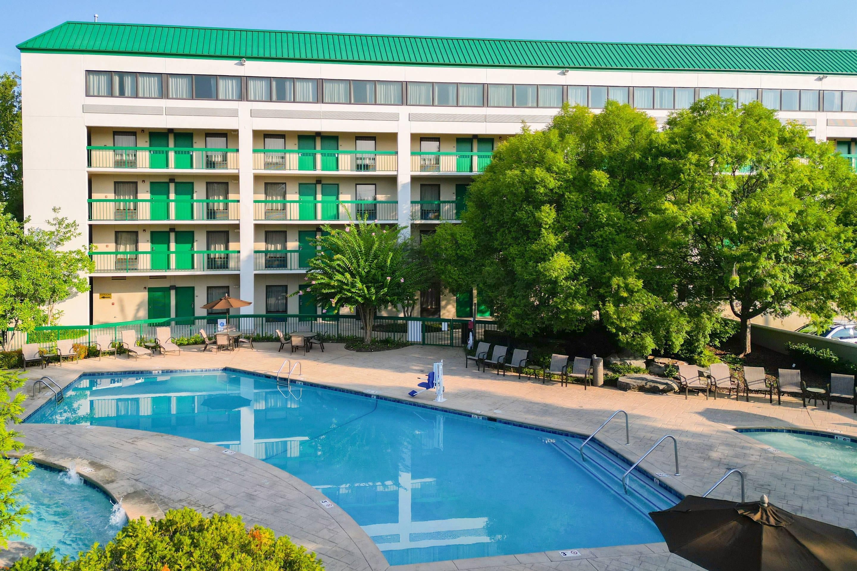 Outdoor pool | Quality Inn Near the Island Pigeon Forge