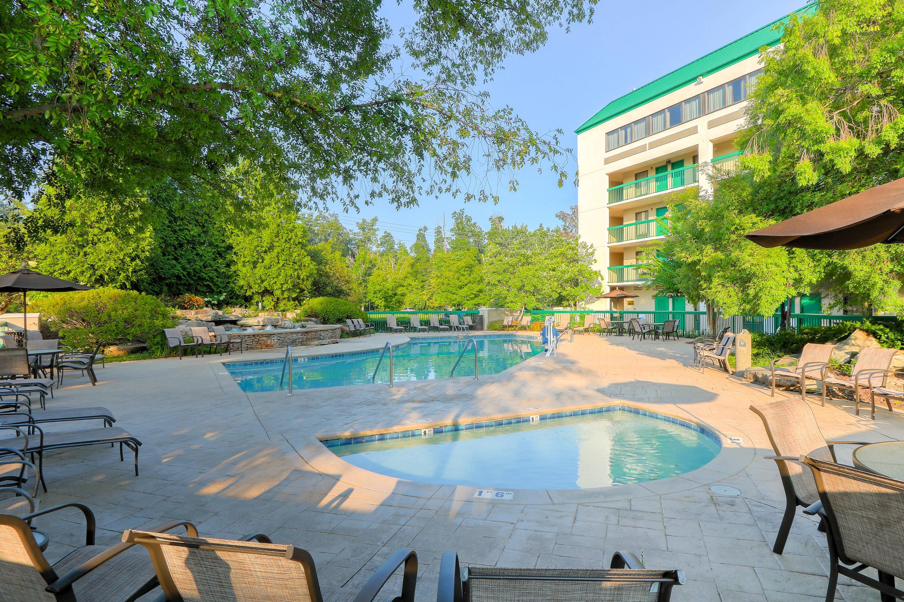 Outdoor pool | Quality Inn Near the Island Pigeon Forge
