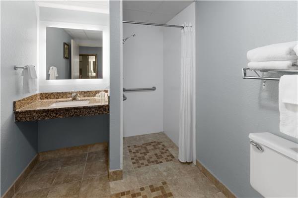2 Double Beds, Mobility Accessible Room, Roll-In shower, Non-Smoking