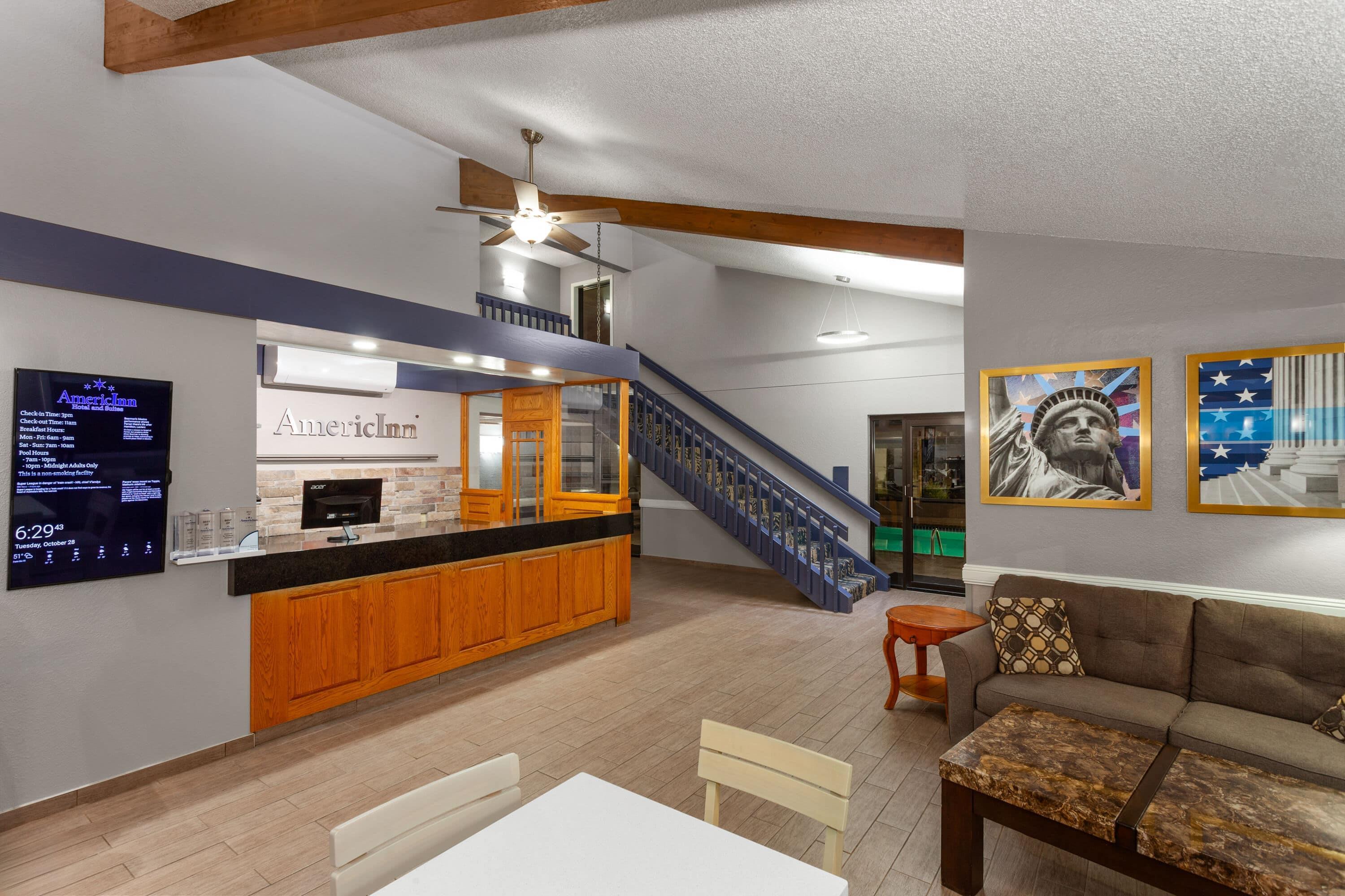 Lobby | AmericInn by Wyndham Plymouth