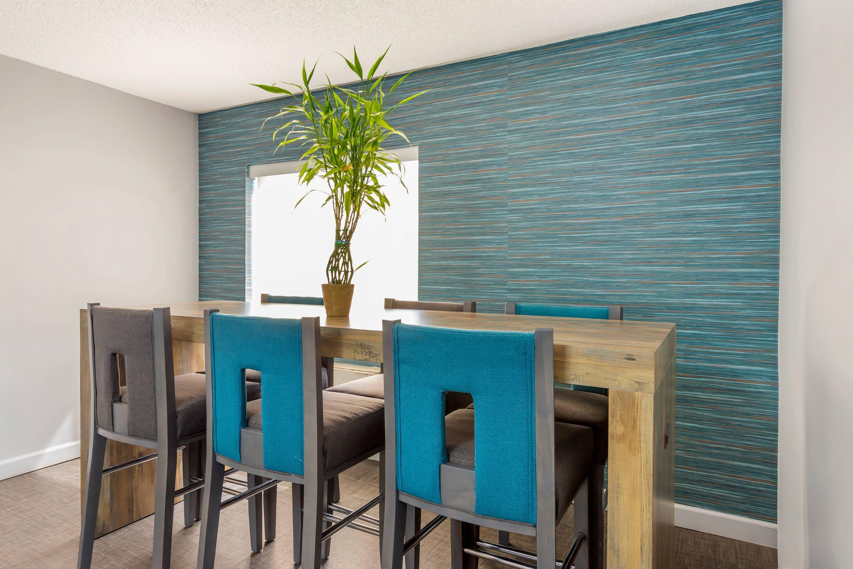 Enjoy breakfast in this seating area