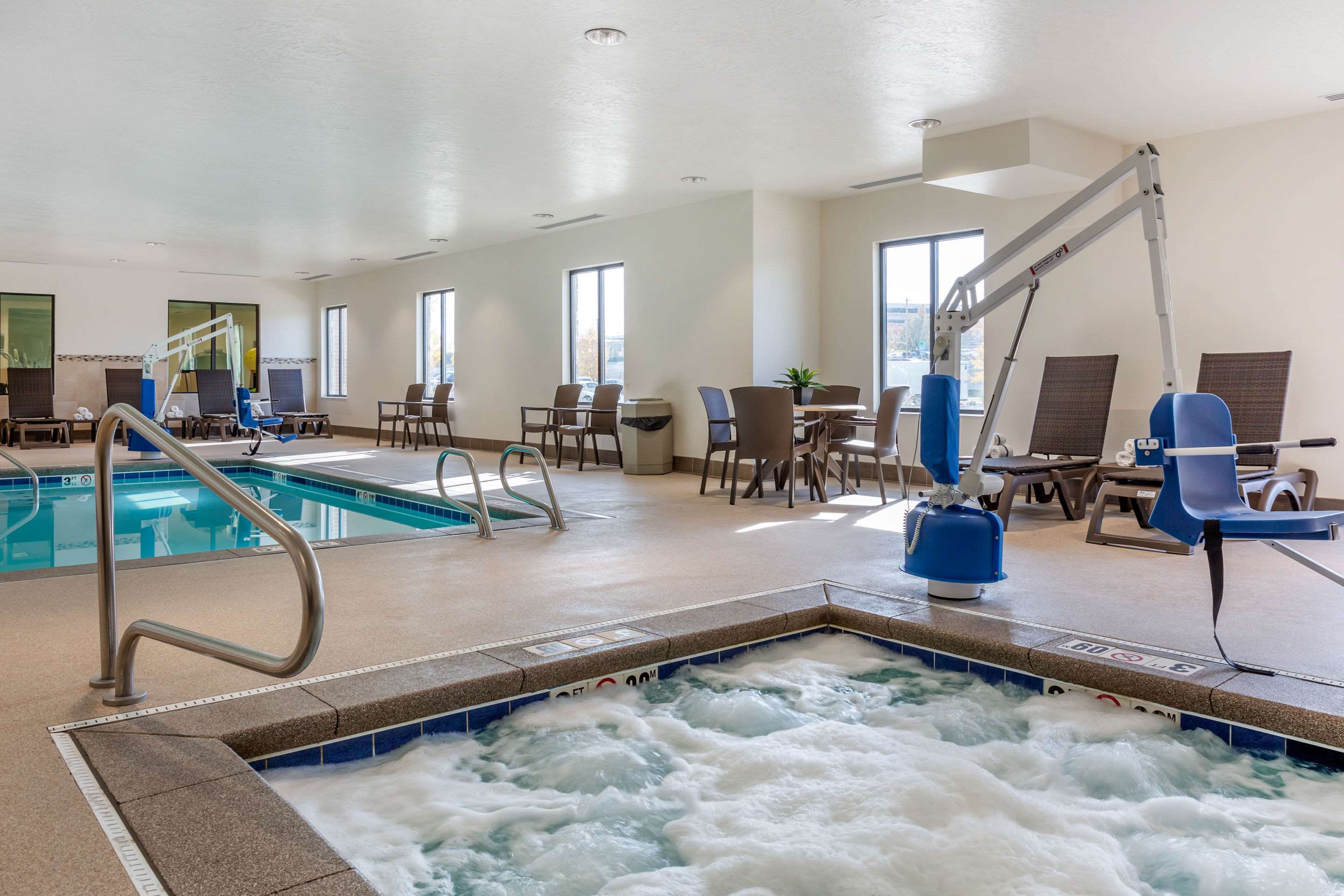 Relax in the hot tub