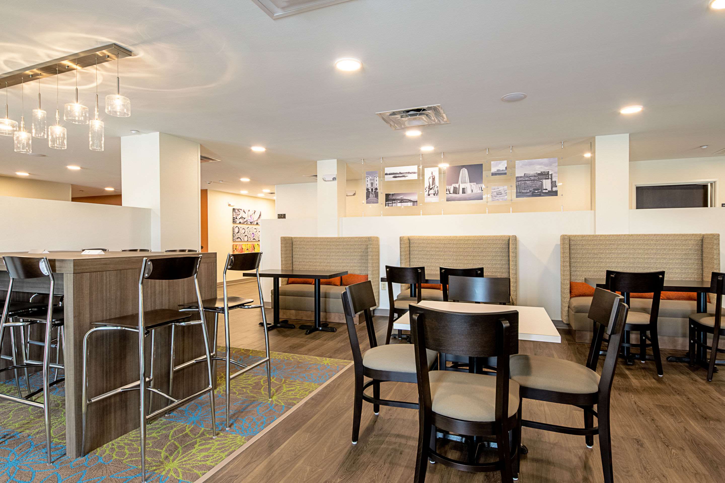 Spacious breakfast area