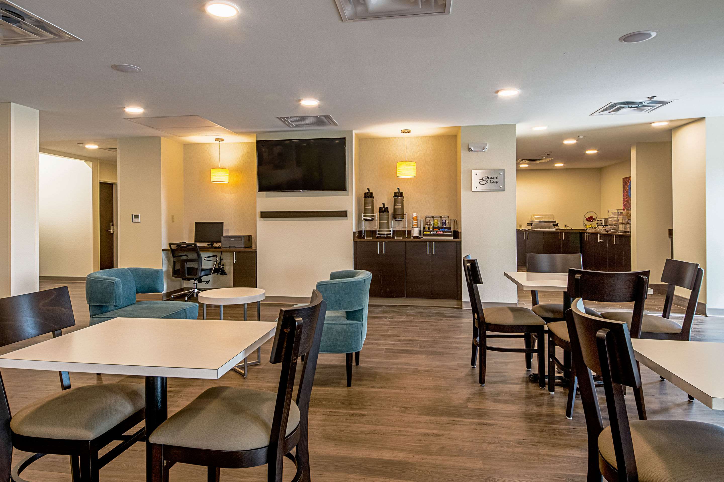 Spacious breakfast area